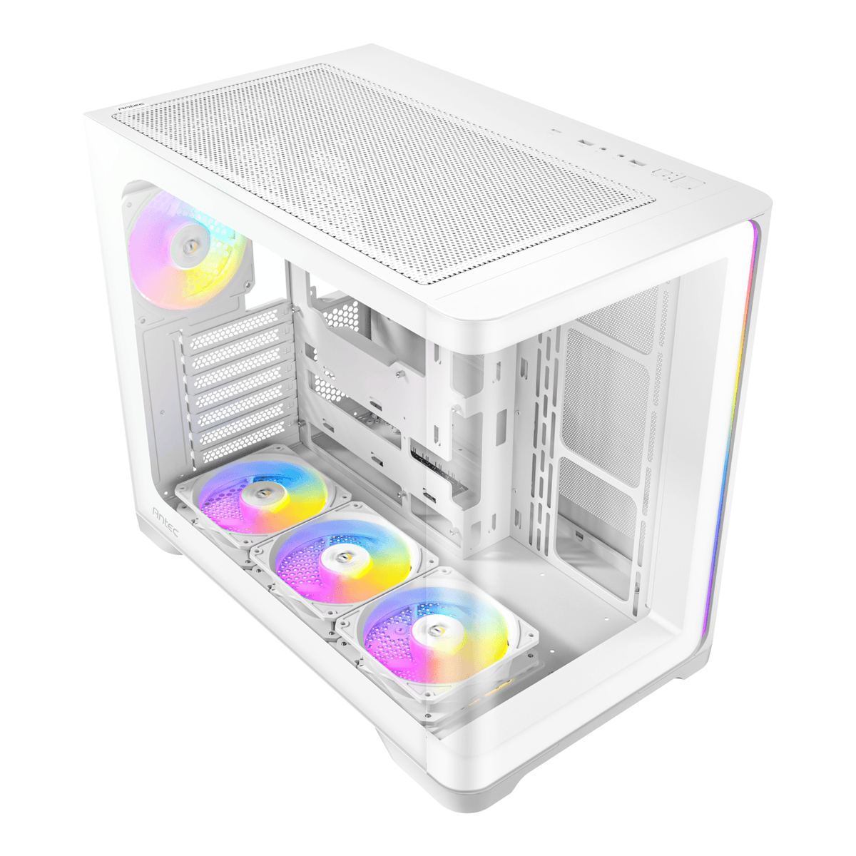Antec C5 CURVED ARGB ATX | Micro-ATX | ITX ARGB Dual Chamber Mid-Tower Gaming Chassis - White-3