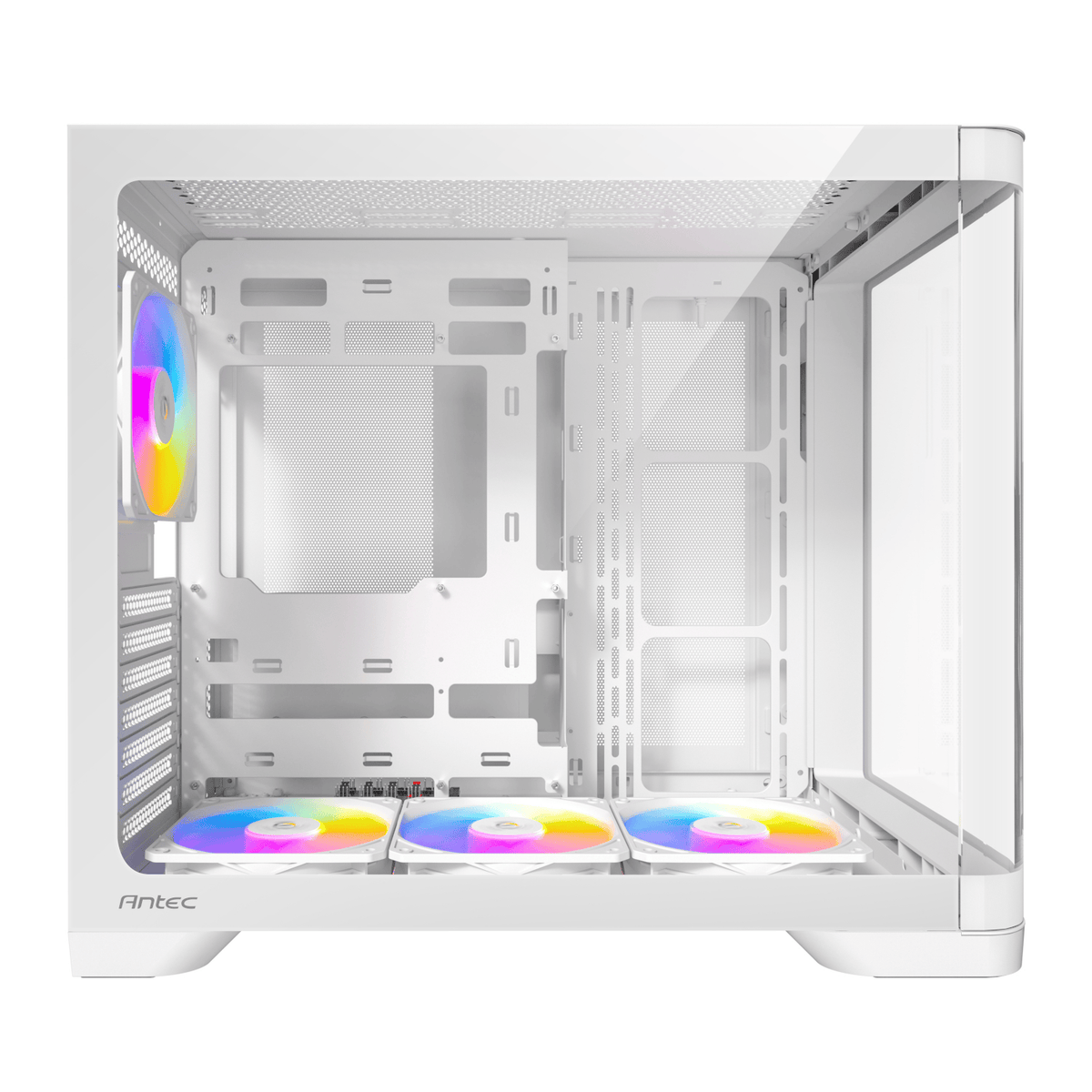 Antec C5 CURVED ARGB ATX | Micro-ATX | ITX ARGB Dual Chamber Mid-Tower Gaming Chassis - White-5