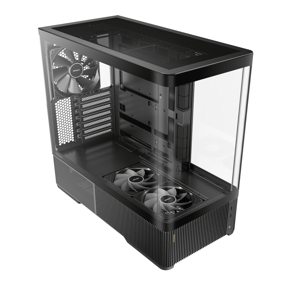Antec C6 CURVED AIR ATX | Micro-ATX | ITX Mid-Tower Gaming Chassis - Black-3