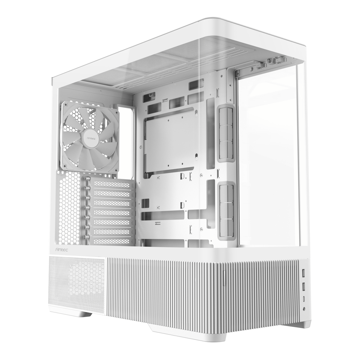 Antec C6 CURVED AIR ATX | Micro-ATX | ITX Mid-Tower Gaming Chassis - White-0