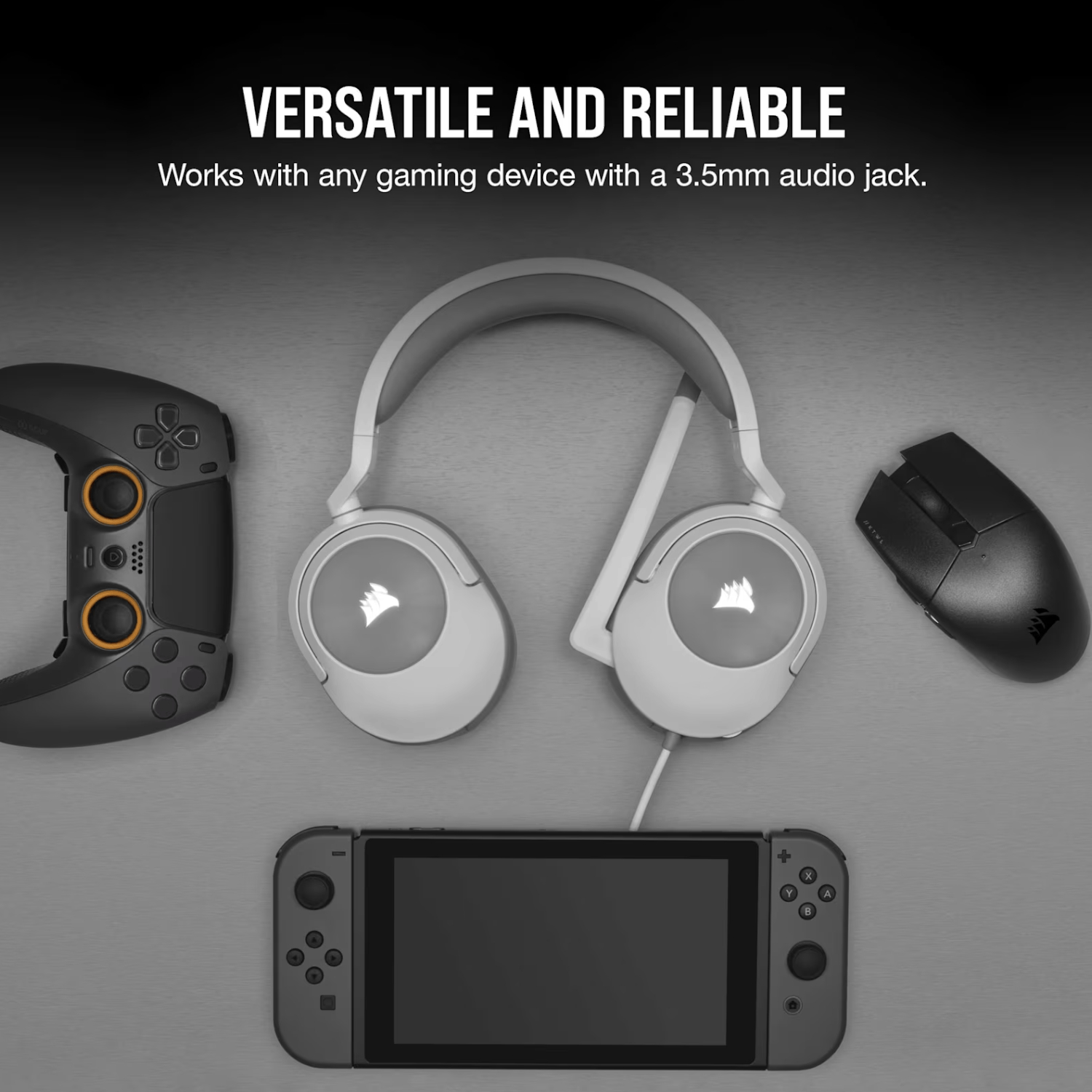 Corsair HS55 Surround Wired Gaming Headset – White-5