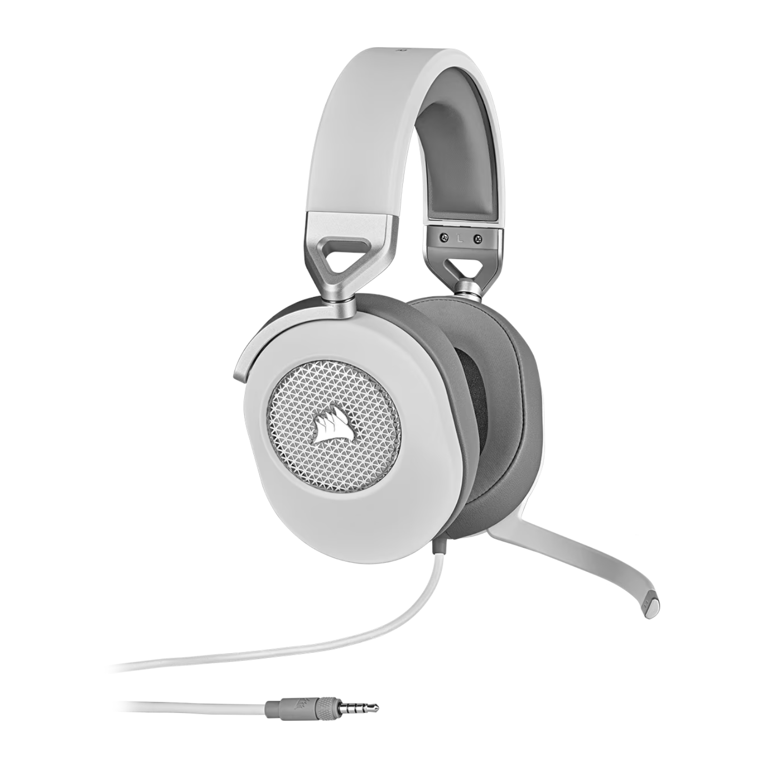 Corsair HS65 SURROUND Wired Gaming Headset — White (AP)-0