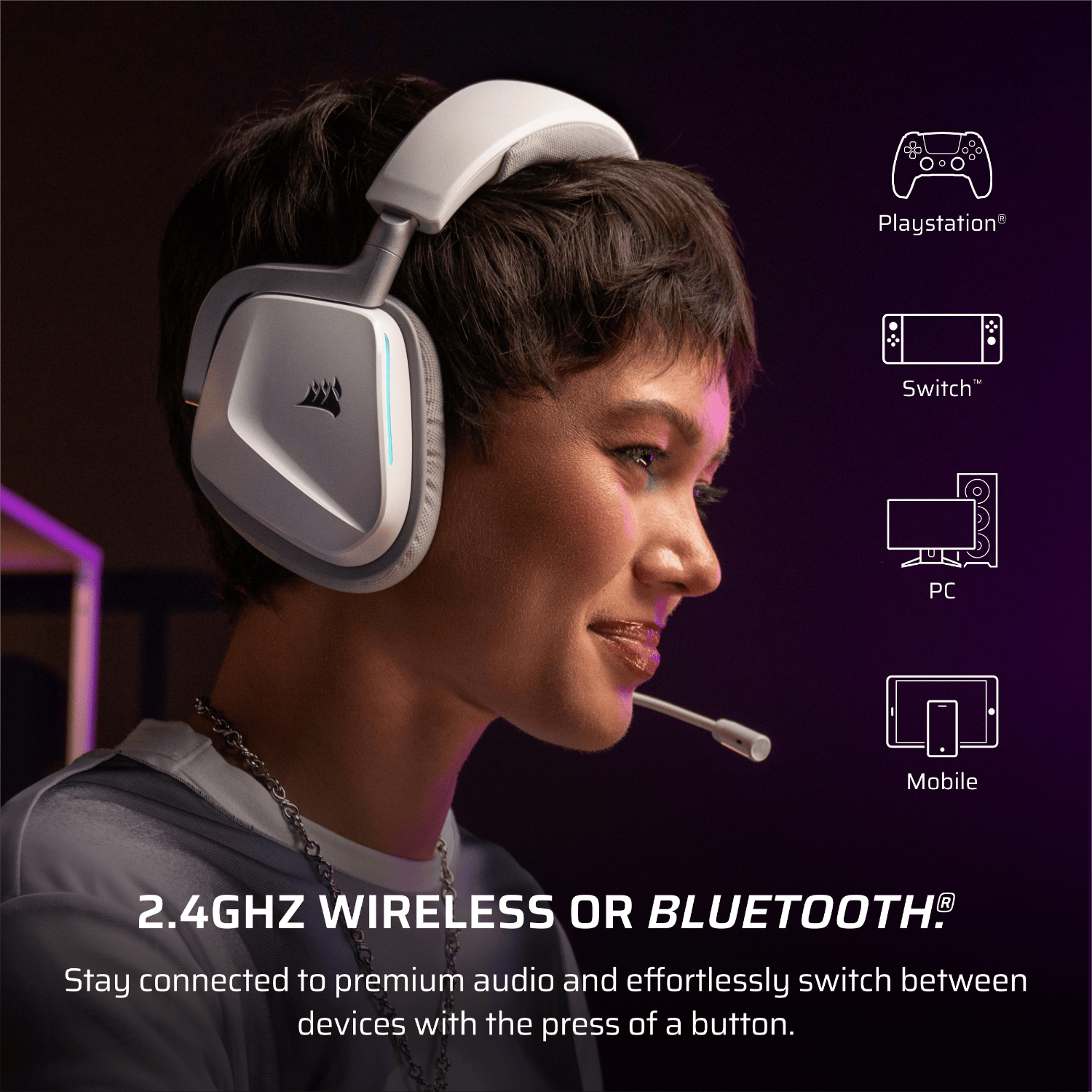 CORSAIR VOID v2 WIRELESS Gaming Headset - White-6