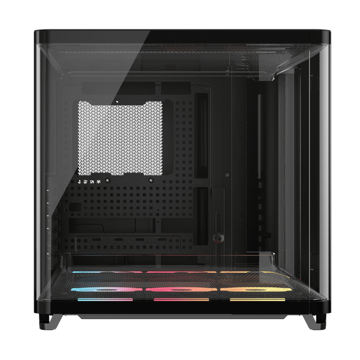 Corsair AIR 5400 LX-R RGB iCUE LINK Triple Chamber Mid-Tower PC Case - Black-2