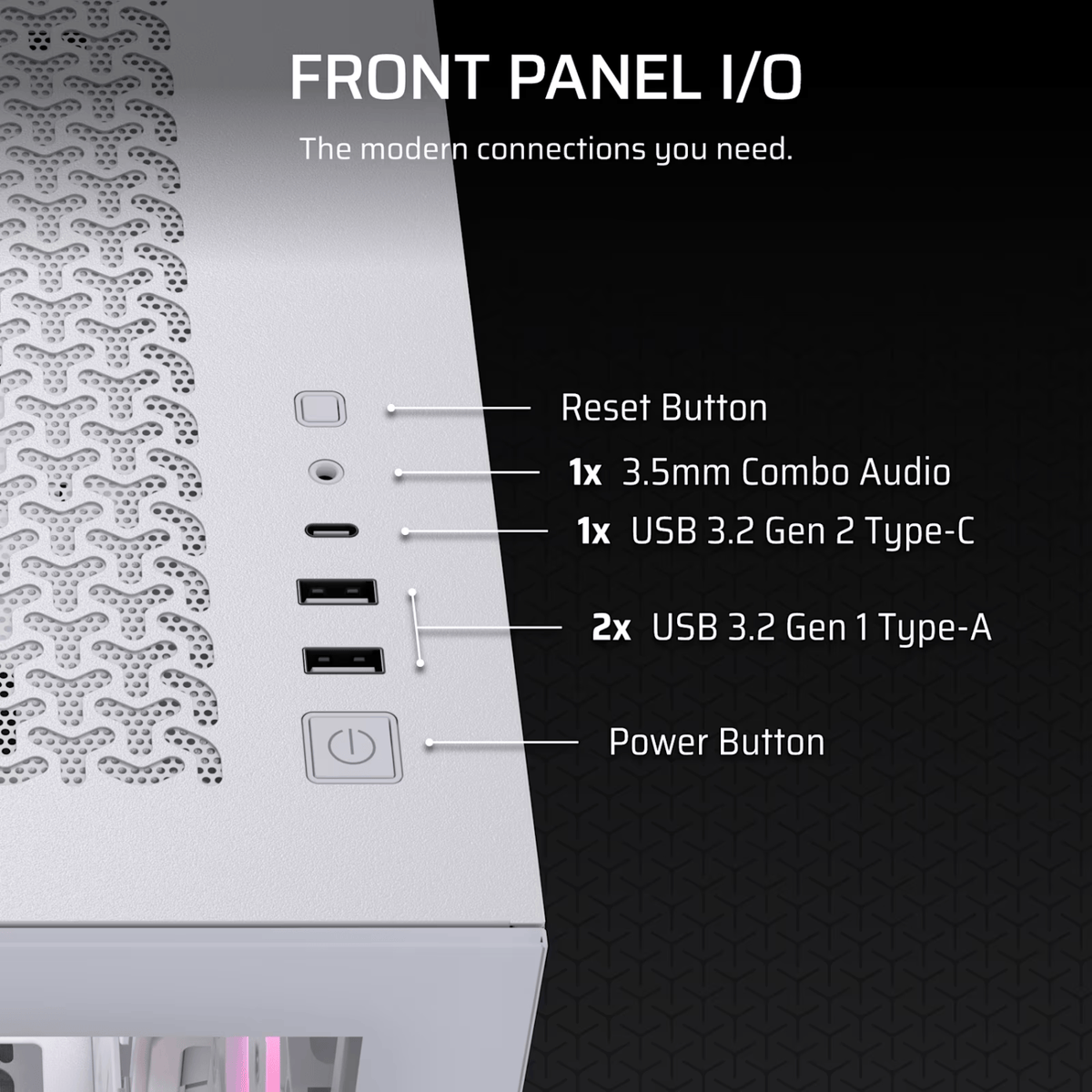 Corsair 3500X RS-R ARGB Mid-Tower PC Case – White-3