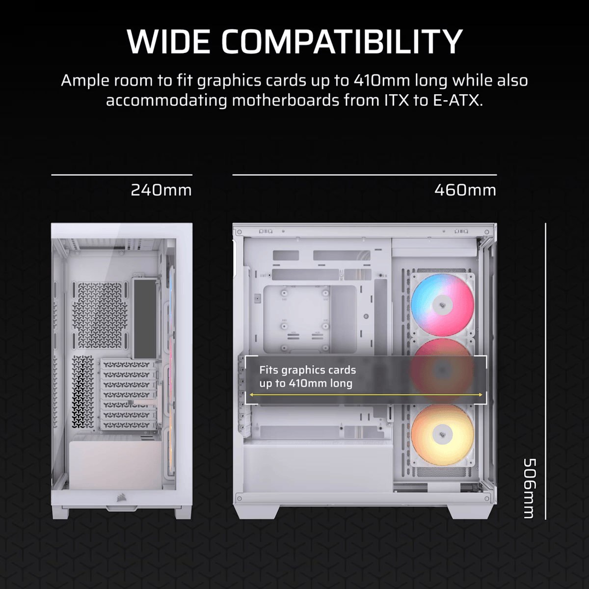Corsair 3500X RS-R ARGB Mid-Tower PC Case – White-4
