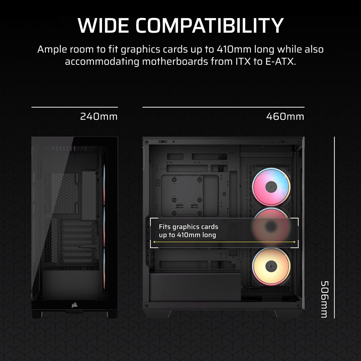 Corsair 3500X LX-R RGB iCUE LINK Mid-Tower PC Case - Black-4