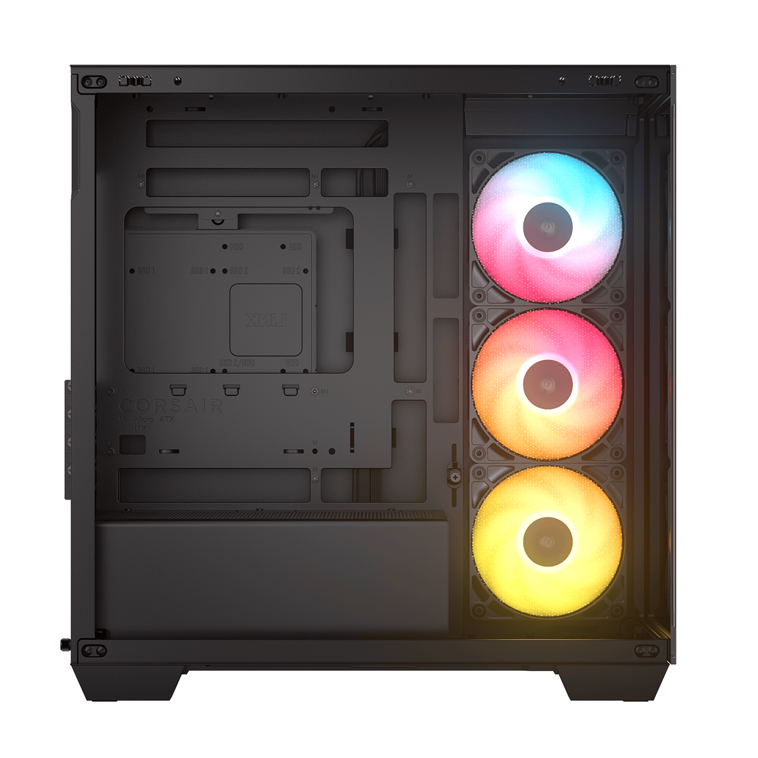 Corsair 2800X RS-R ARGB Micro-ATX PC Case - Black-2