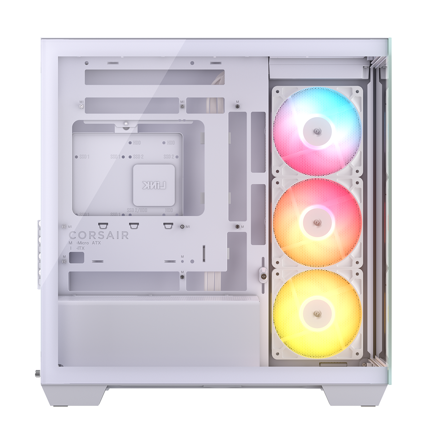 Corsair 2800X RS-R ARGB Micro-ATX PC Case – White-2
