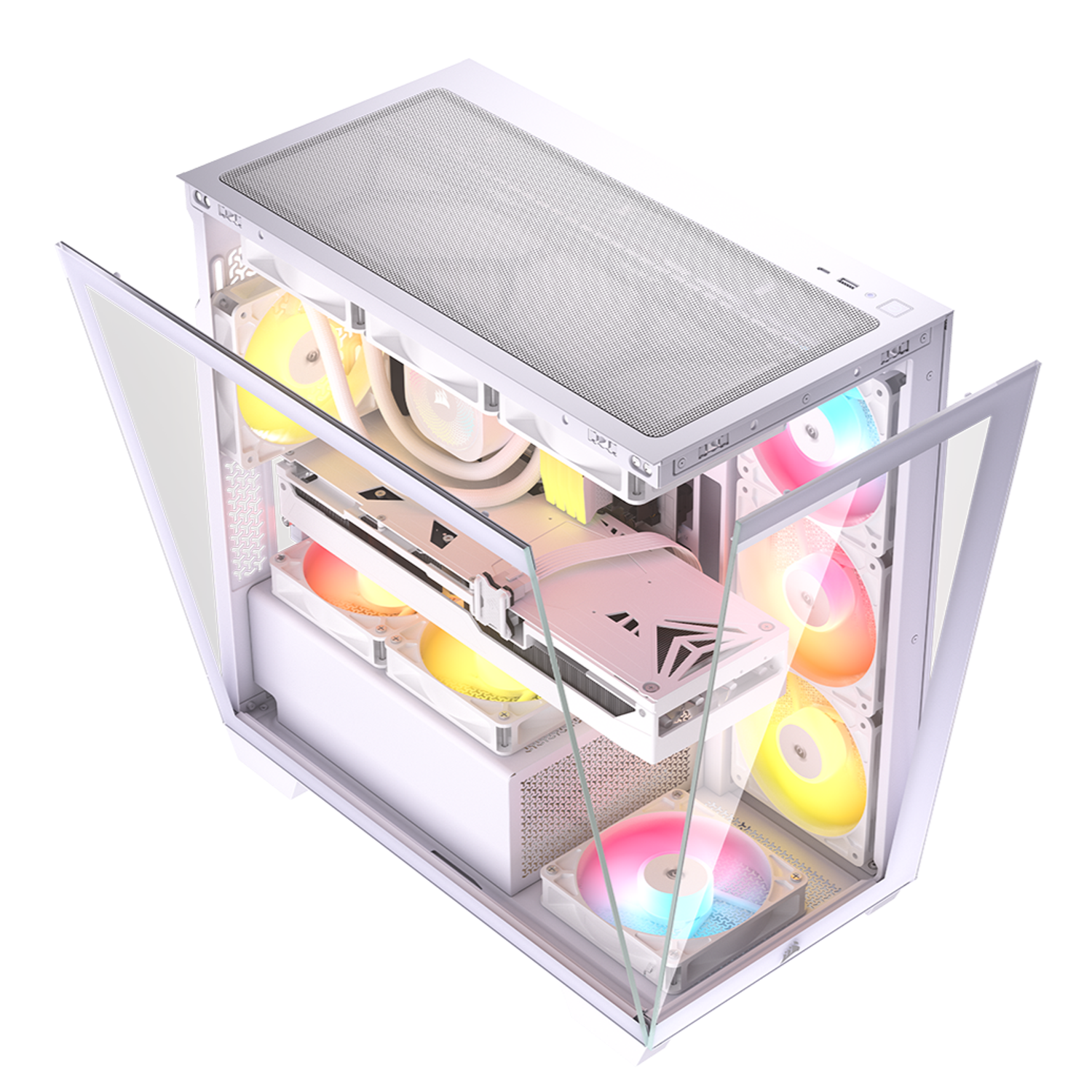 Corsair 2800X RS-R ARGB Micro-ATX PC Case – White-3