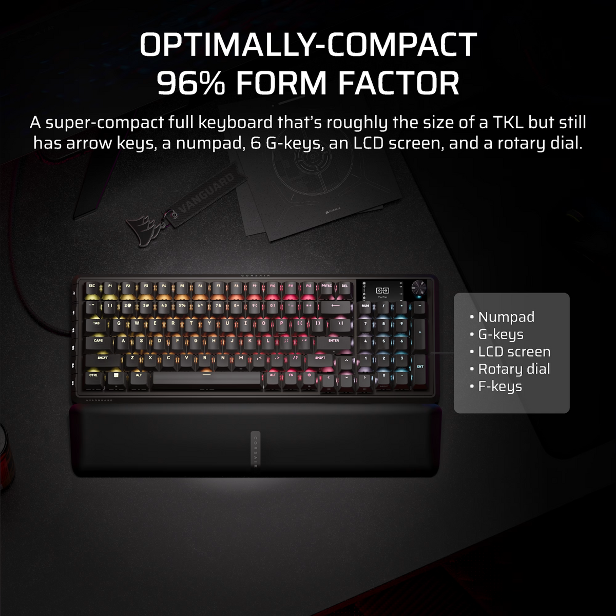 Corsair VANGUARD PRO 96 Hall Effect Gaming Keyboard-3