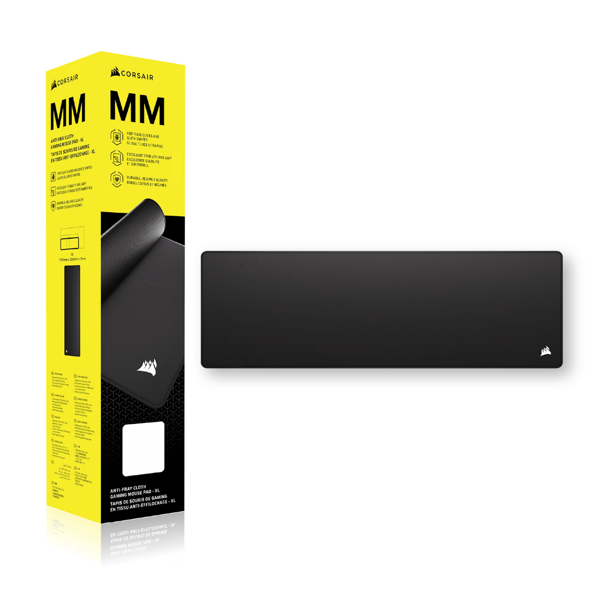 Corsair MM Anti-fray Cloth Gaming Mouse Pad XL - Black-5