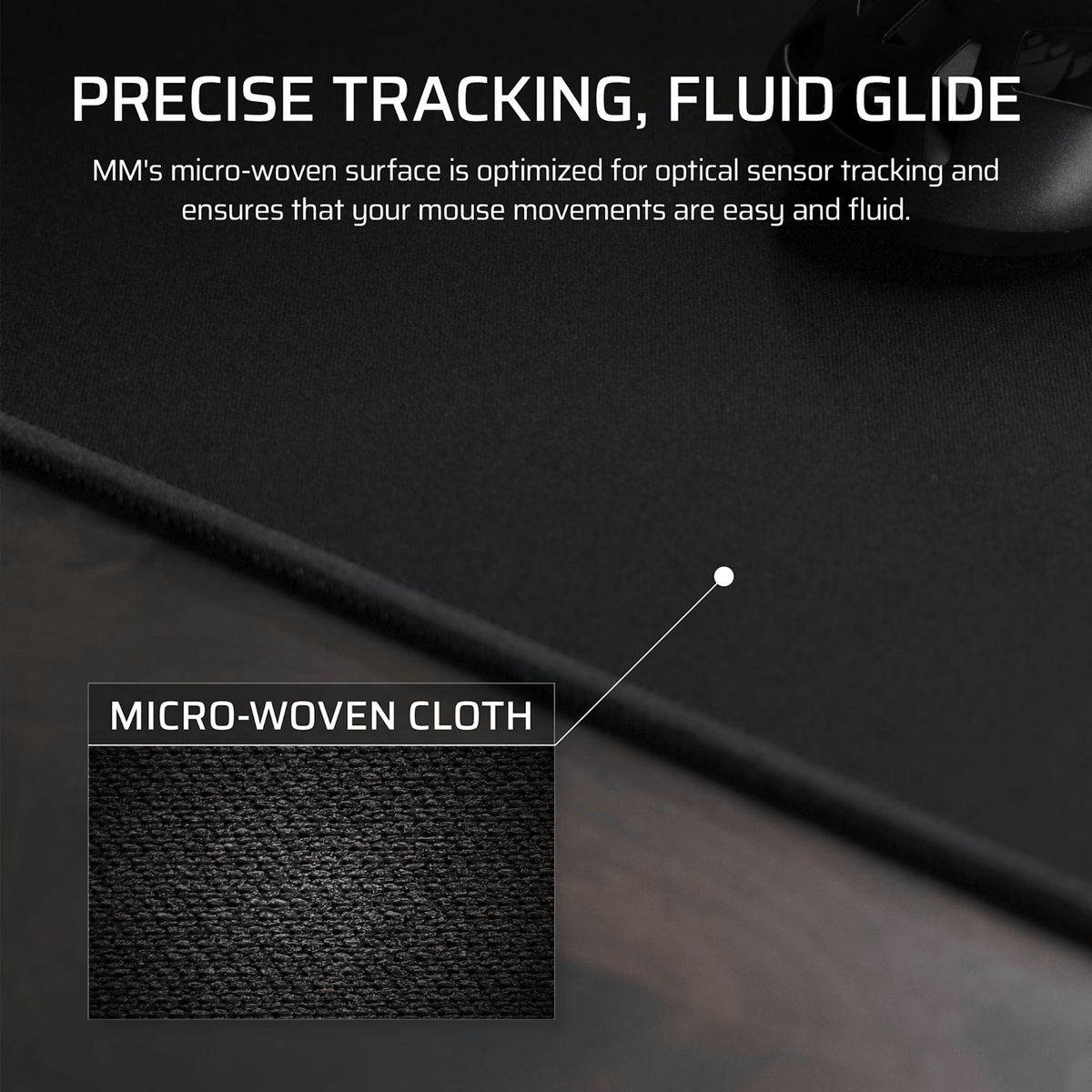Corsair MM Anti-fray Cloth Gaming Mouse Pad Large - Black-4