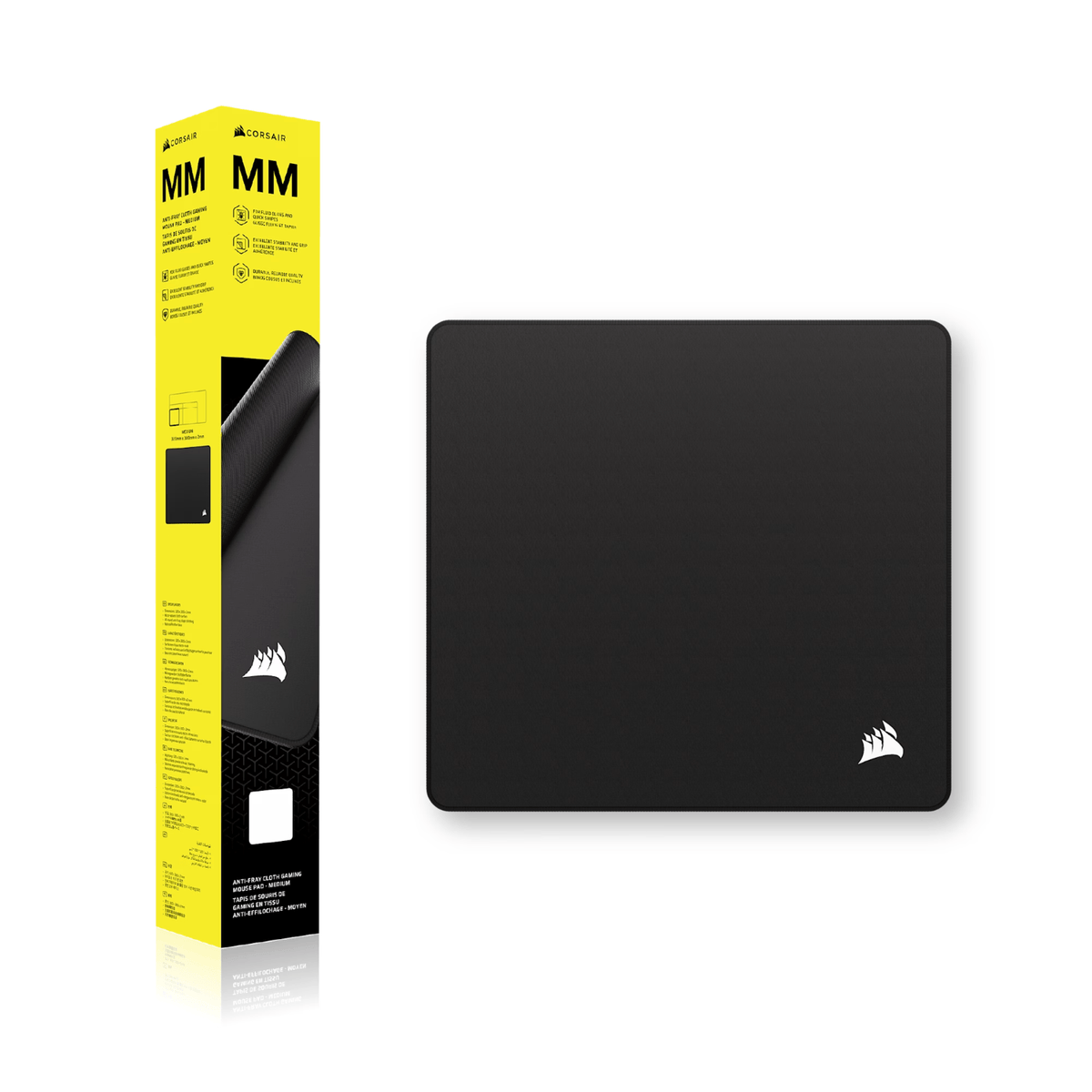 Corsair MM Anti-fray Cloth Gaming Mouse Pad Medium - Black-5