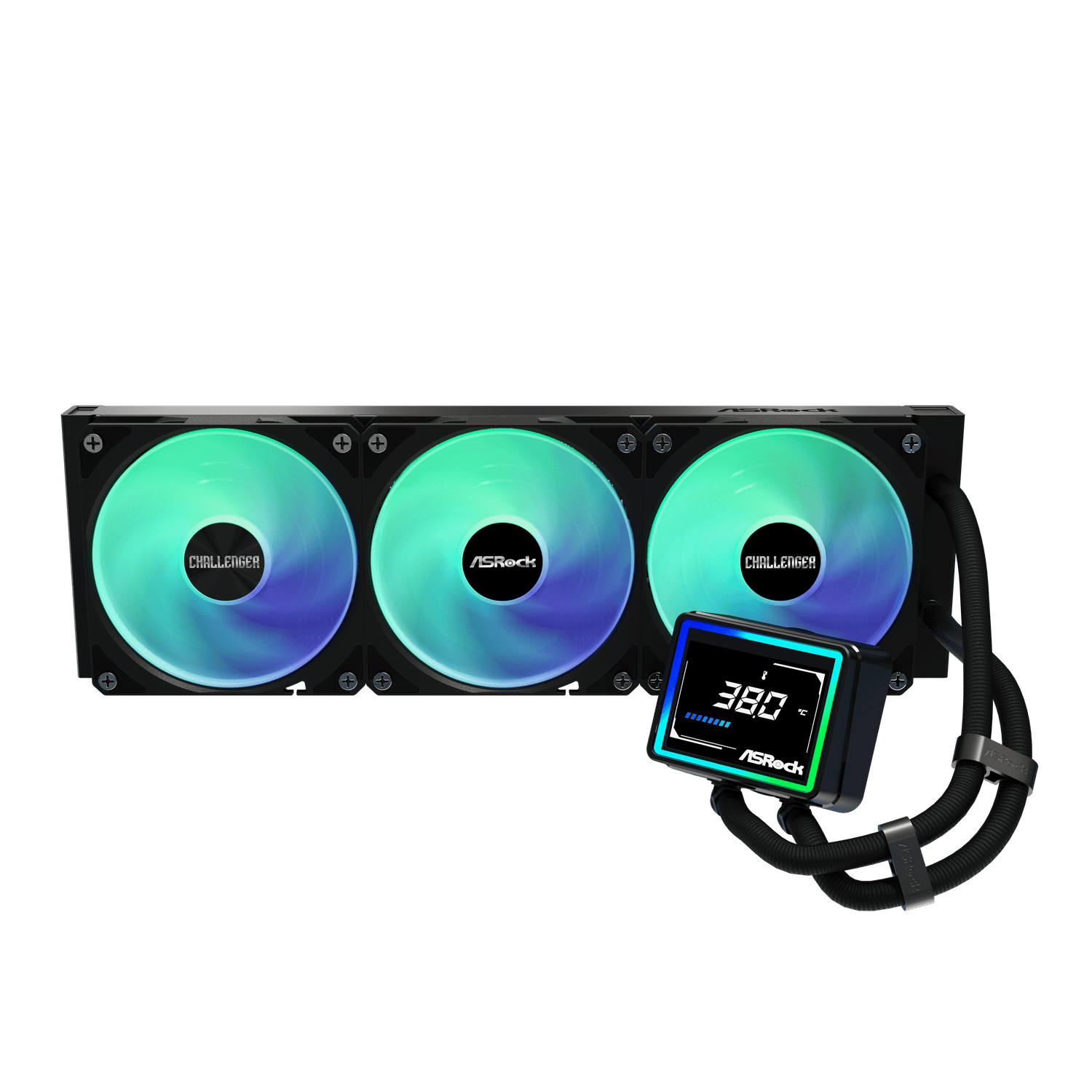 ASRock Challenger 360 Digital AIO Liquid Cooler - Black-1