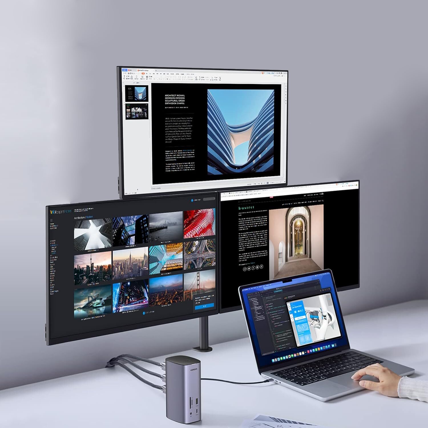 UGREEN Revodok Pro 312 12-in-1 Type-C Docking Station - Silver-5