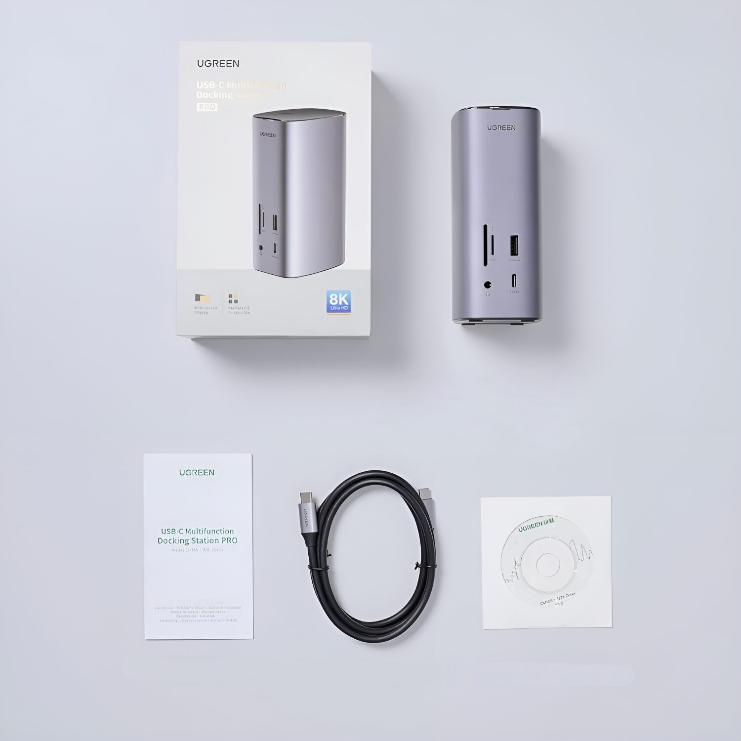 UGREEN Revodok Pro 312 12-in-1 Type-C Docking Station - Silver-6