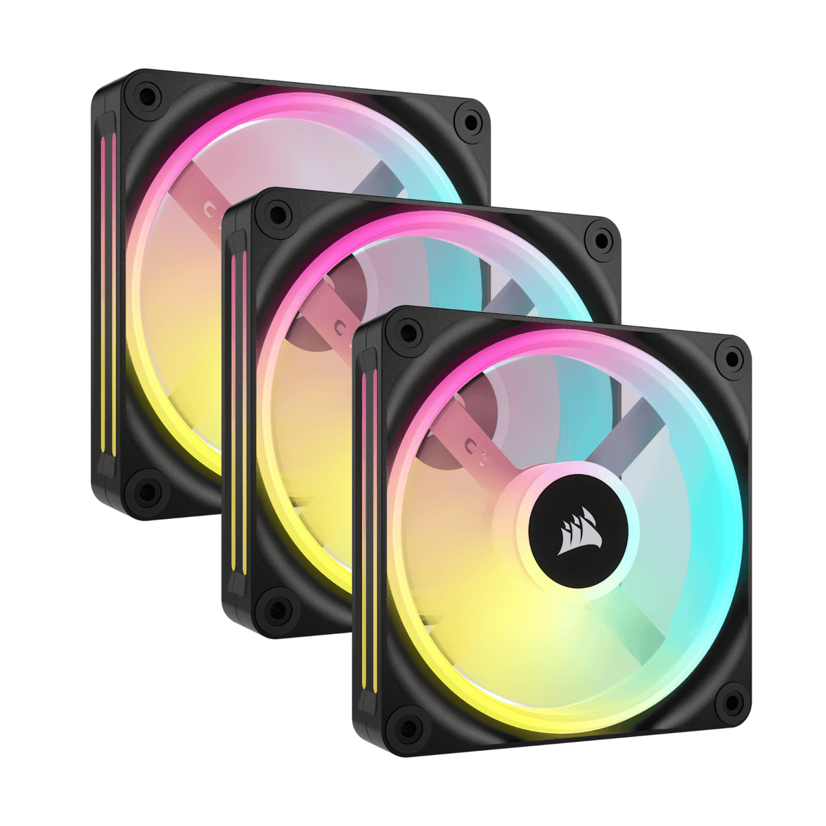 Corsair iCUE LINK QX120 RGB 120mm PWM PC Fans Starter Kit with iCUE LINK System Hub-0