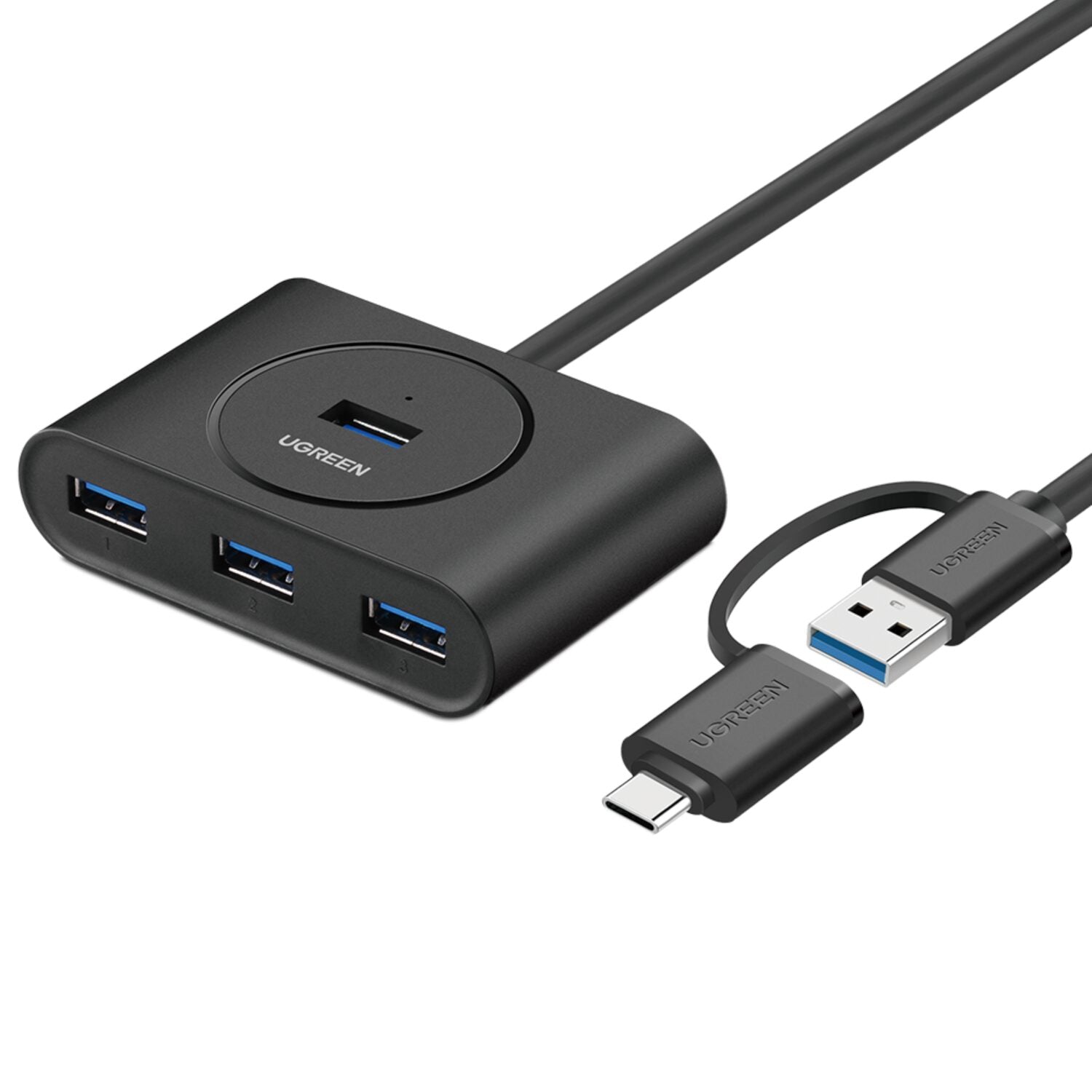UGREEN 4-Port USB 3.0 Hub with Micro USB | 5Gbps Data Transfer - 1m-0