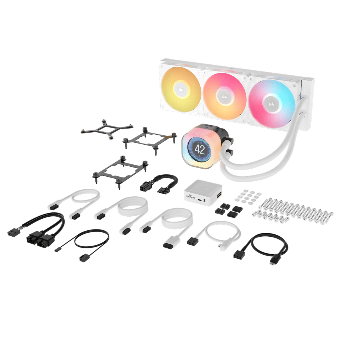 Corsair iCUE LINK TITAN 360 RX LCD Liquid CPU Cooler - White-3