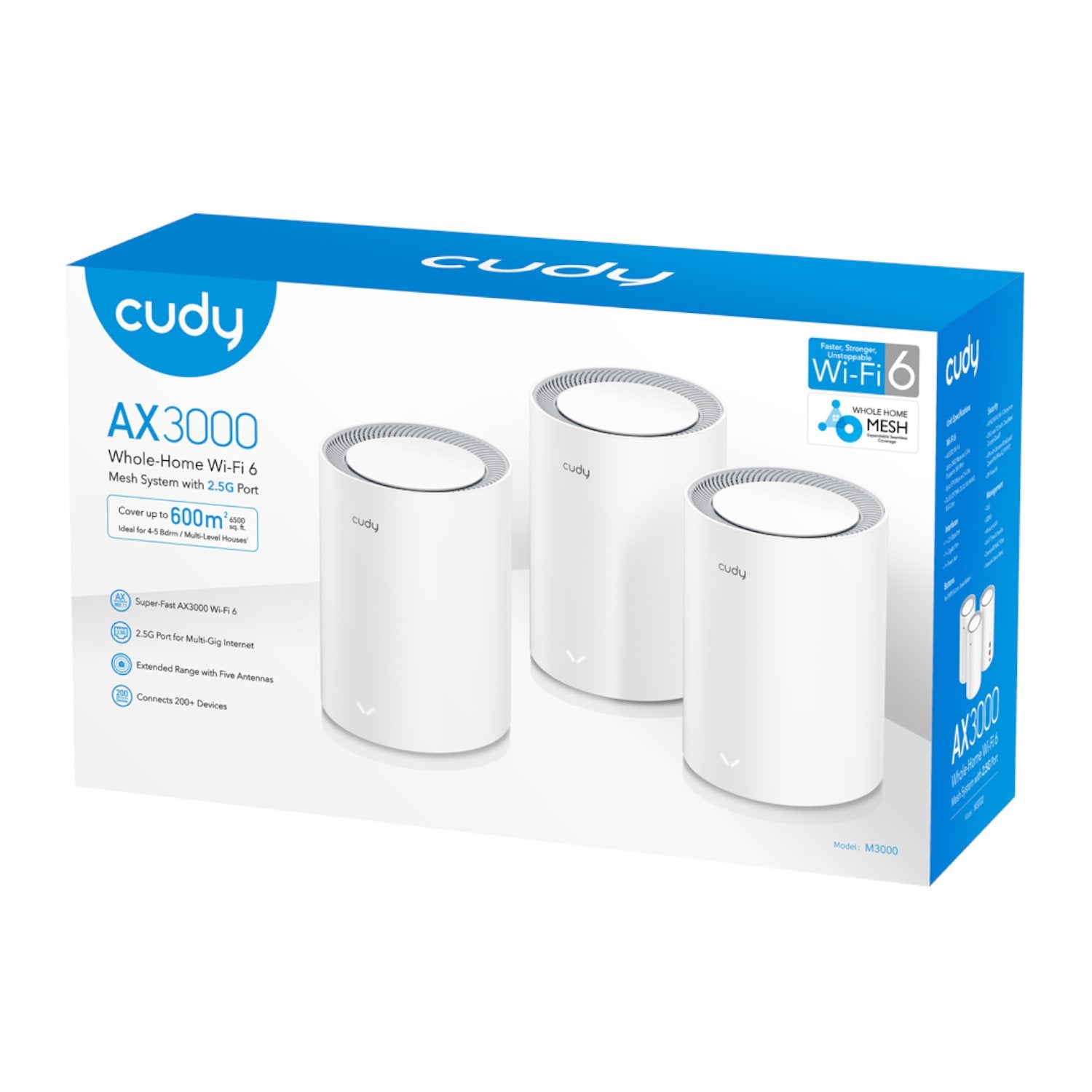 Cudy AX3000 Wi-Fi 6 Mesh Kit 3 Pack - White-3