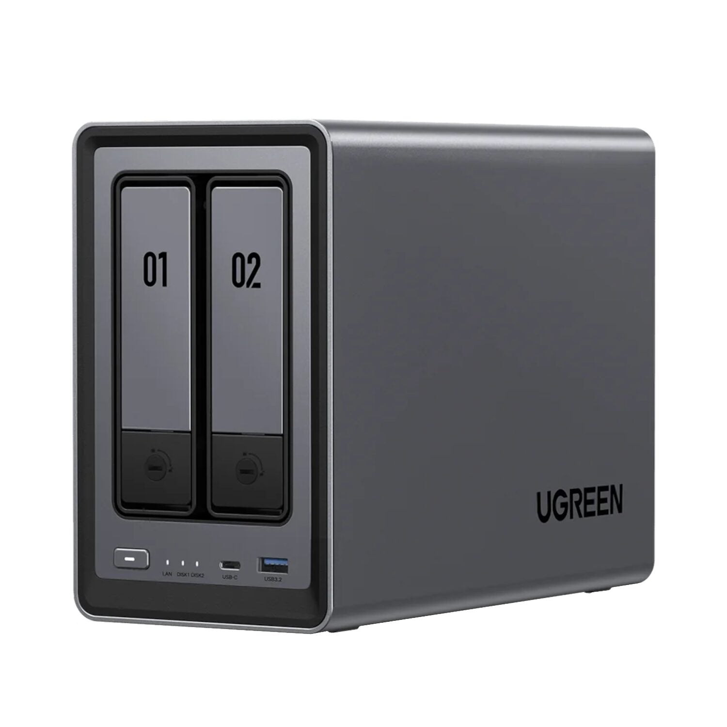 UGreen NASync DXP2800 2 Bay NAS with Seagate Ironwolf NAS 8TB SATA Hard Drive Bundle (2x 4TB)-1