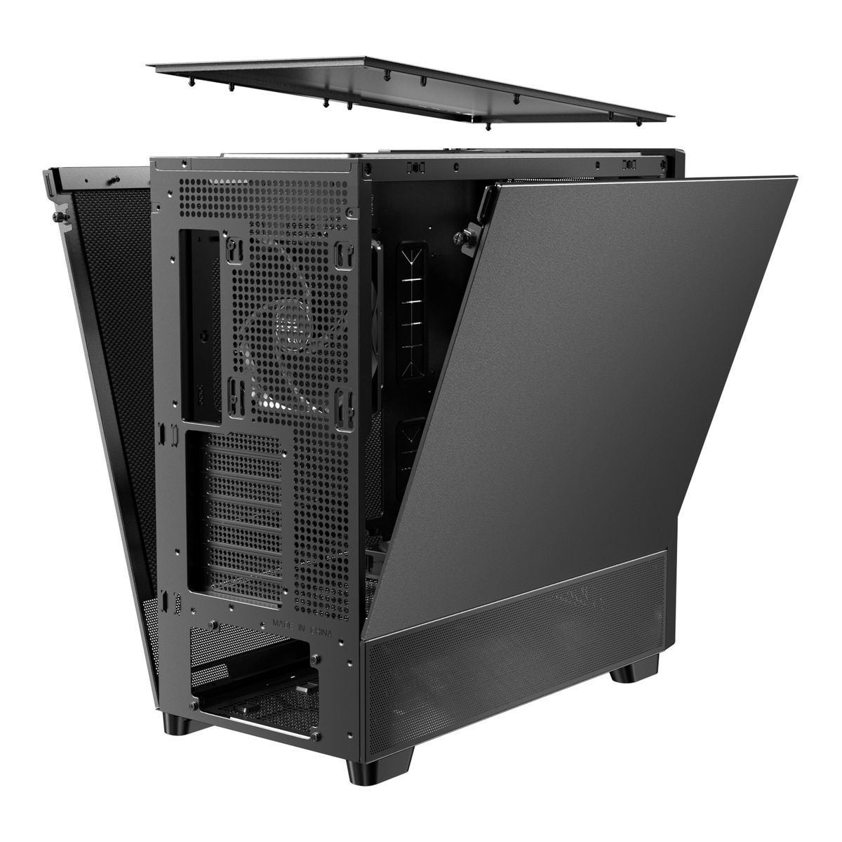 Antec FLUX SE E-ATX | ATX | Micro-ATX | ITX Mid-Tower Gaming Chassis Wood Front Panel- Black-5