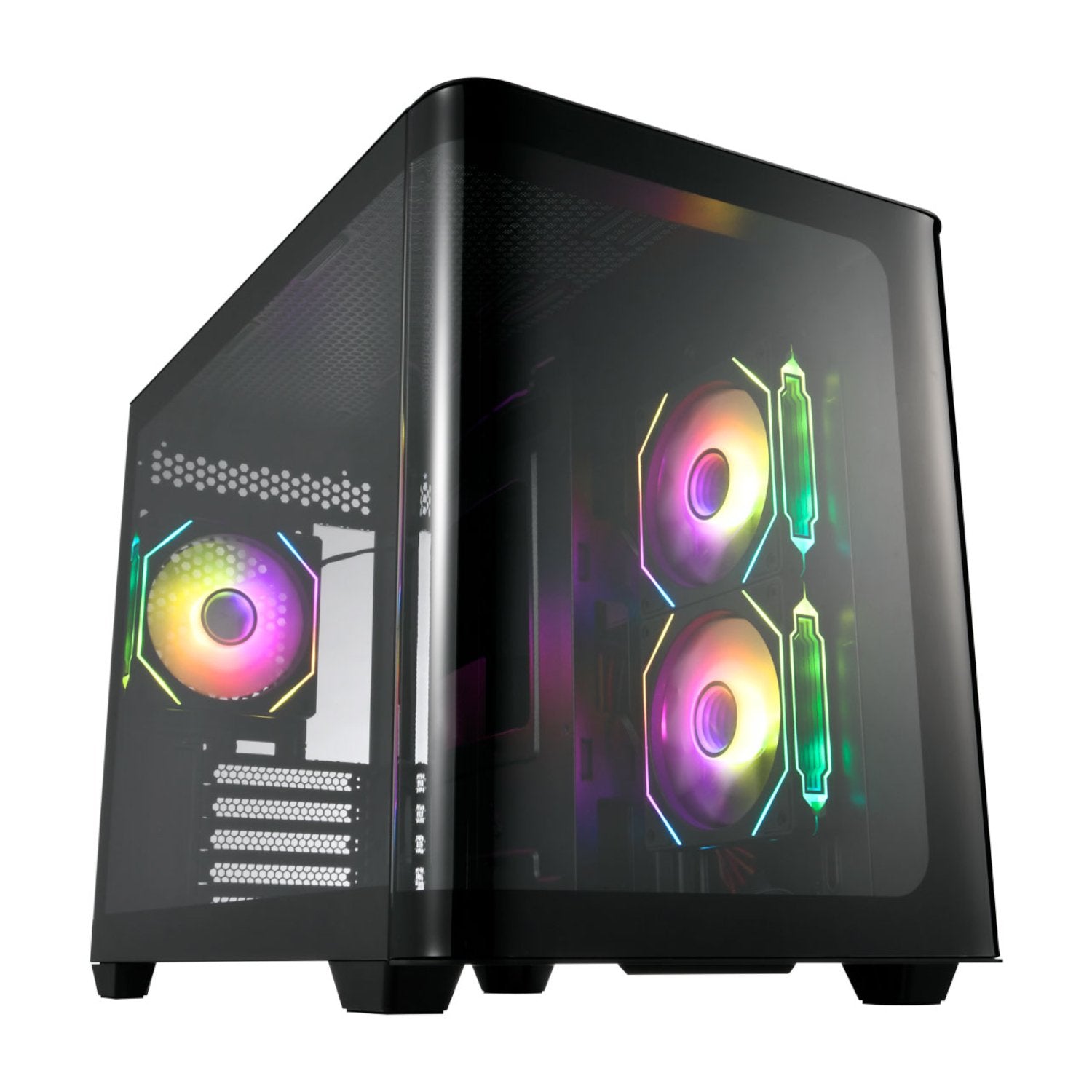 FSP S380 M-ATX ARGB Gaming Chassis and VITA GM 750W Power Supply Bundle-1