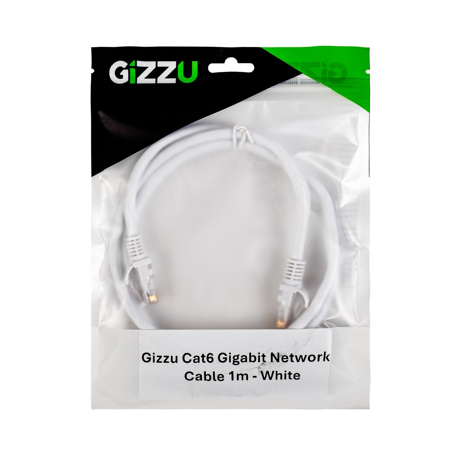 Gizzu Cat6 UTP Fly Lead Ethernet Network Cable 1m – White-3