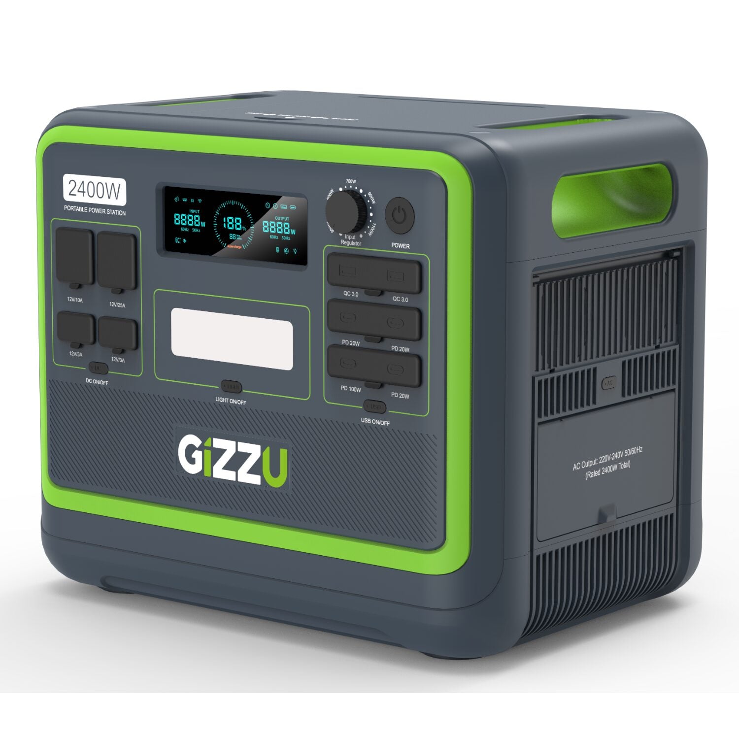 Gizzu Hero Pro 2048Wh/2400W UPS Power Station With App-0