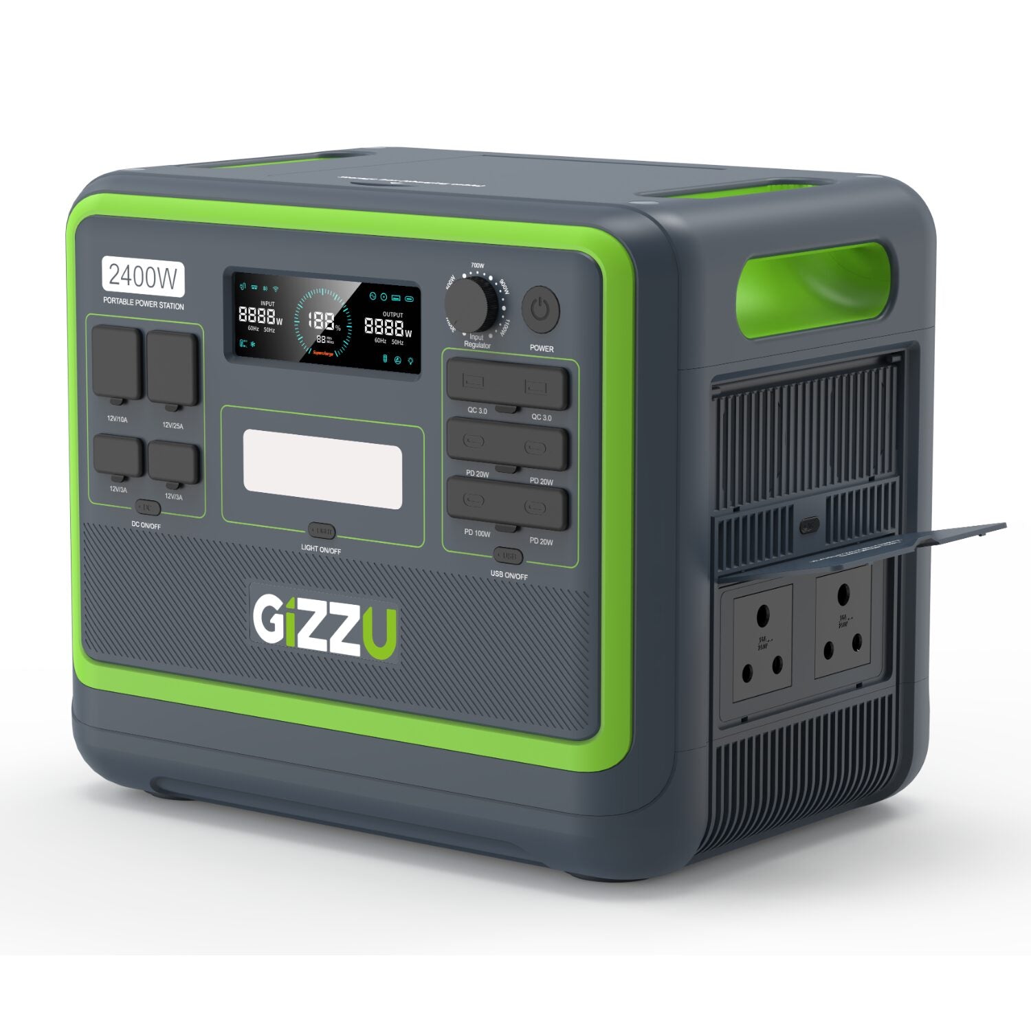 Gizzu Hero Pro 2048Wh/2400W UPS Power Station With App-3