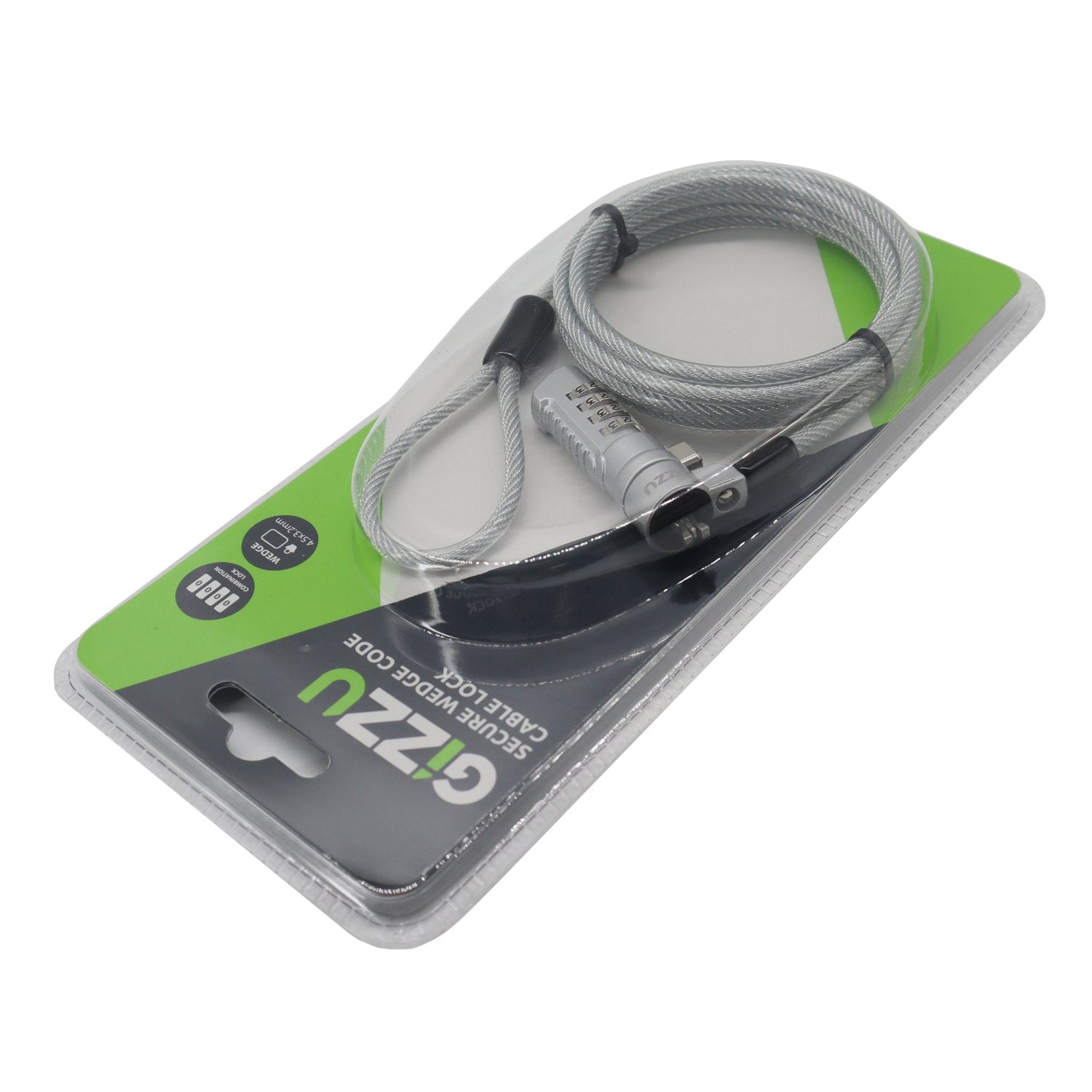 Gizzu 1.8m Wedge Combination Lock Security Cable-4