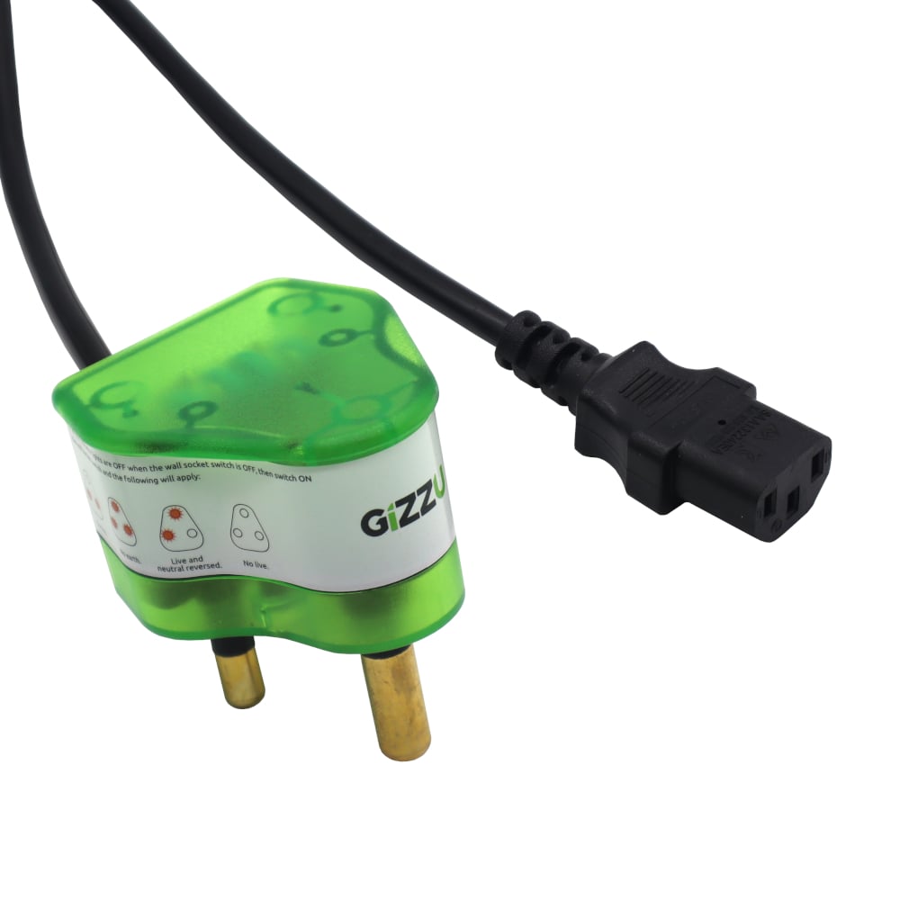 Gizzu Surge Protector 16A Kettle Plug Cable 1.5M-0