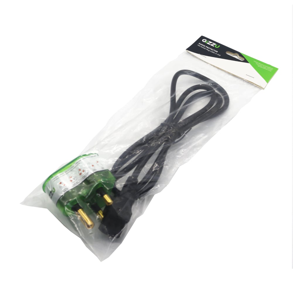 Gizzu Surge Protector 10A Kettle Plug Cable 1.5M-5