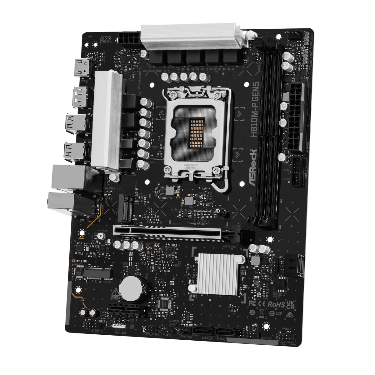 ASROCK H810M-P Gen 5 Intel LGA 1851 M-ATX Motherboard-3