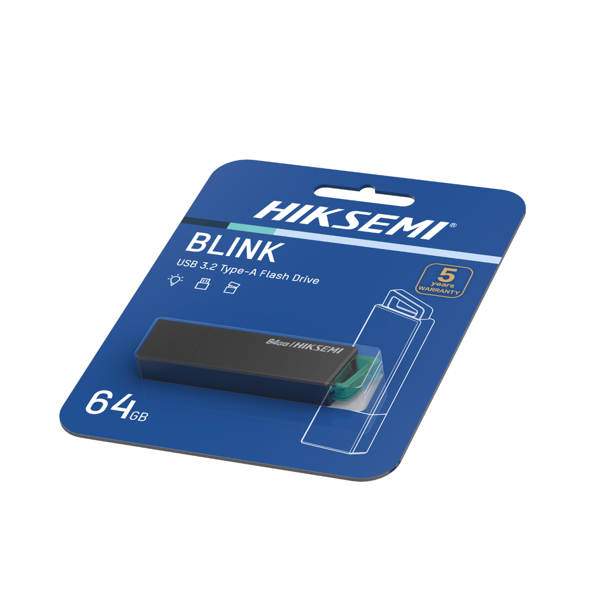 Hiksemi Blink 64GB USB3.2 Flash Drive - Black-4
