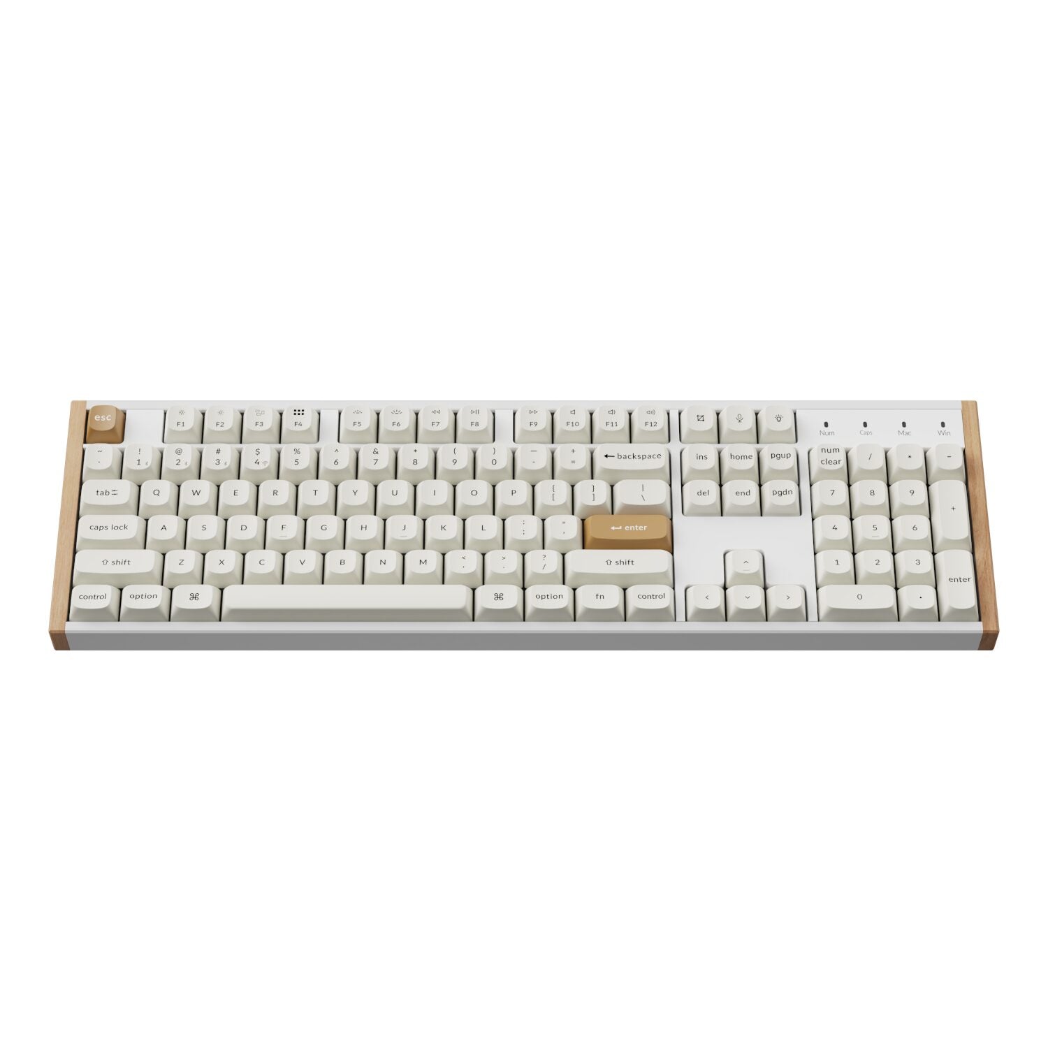 Keychron K10 HE Special Edition Full-size Hot-Swap Gateron Dbl-Rail Nebula Switch RGB Wireless Keyboard - White (Wood + Al)-2