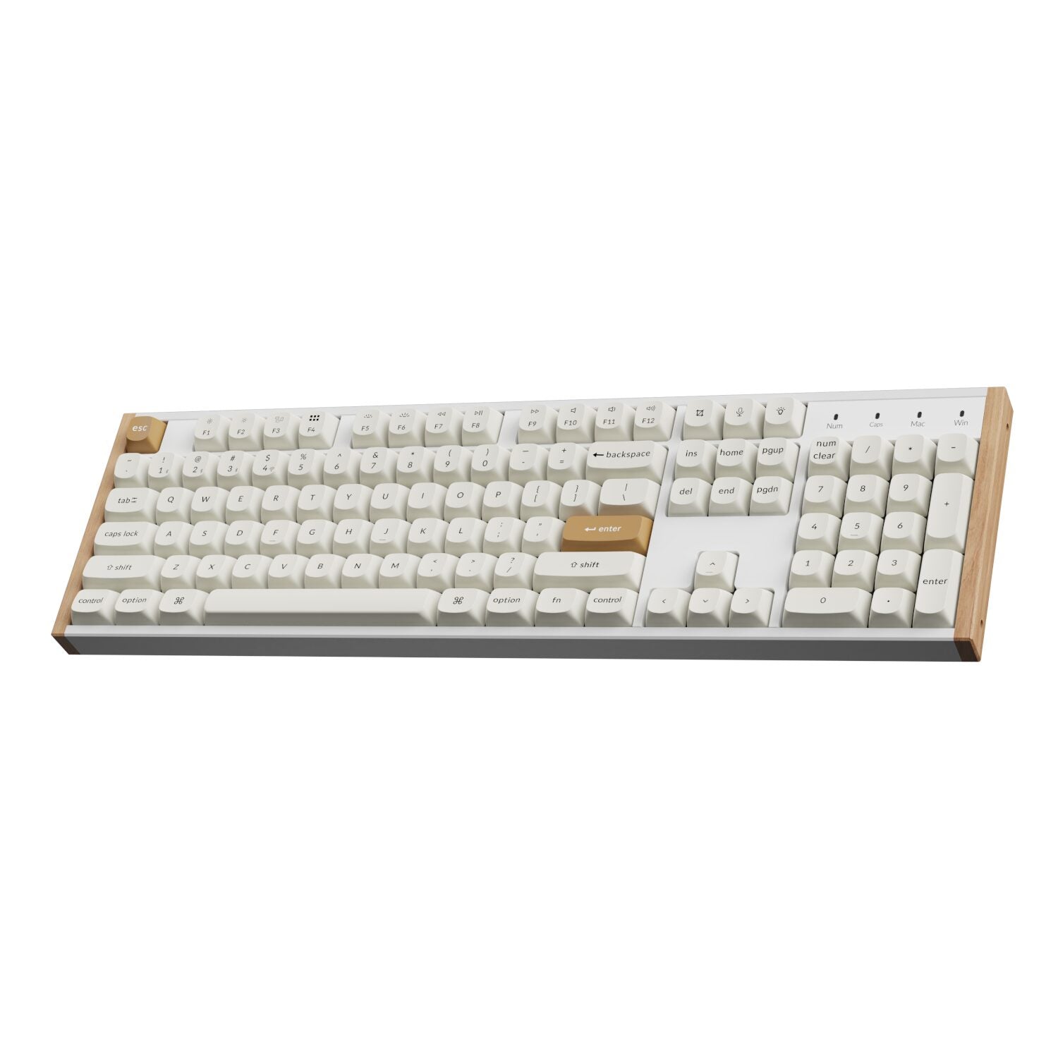 Keychron K10 HE Special Edition Full-size Hot-Swap Gateron Dbl-Rail Nebula Switch RGB Wireless Keyboard - White (Wood + Al)-3