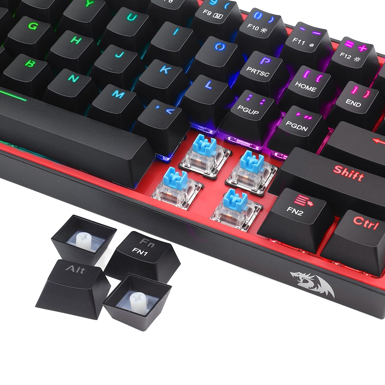 Redragon K617 FIZZ 60% Wired RGB Gaming Keyboard - Black-4