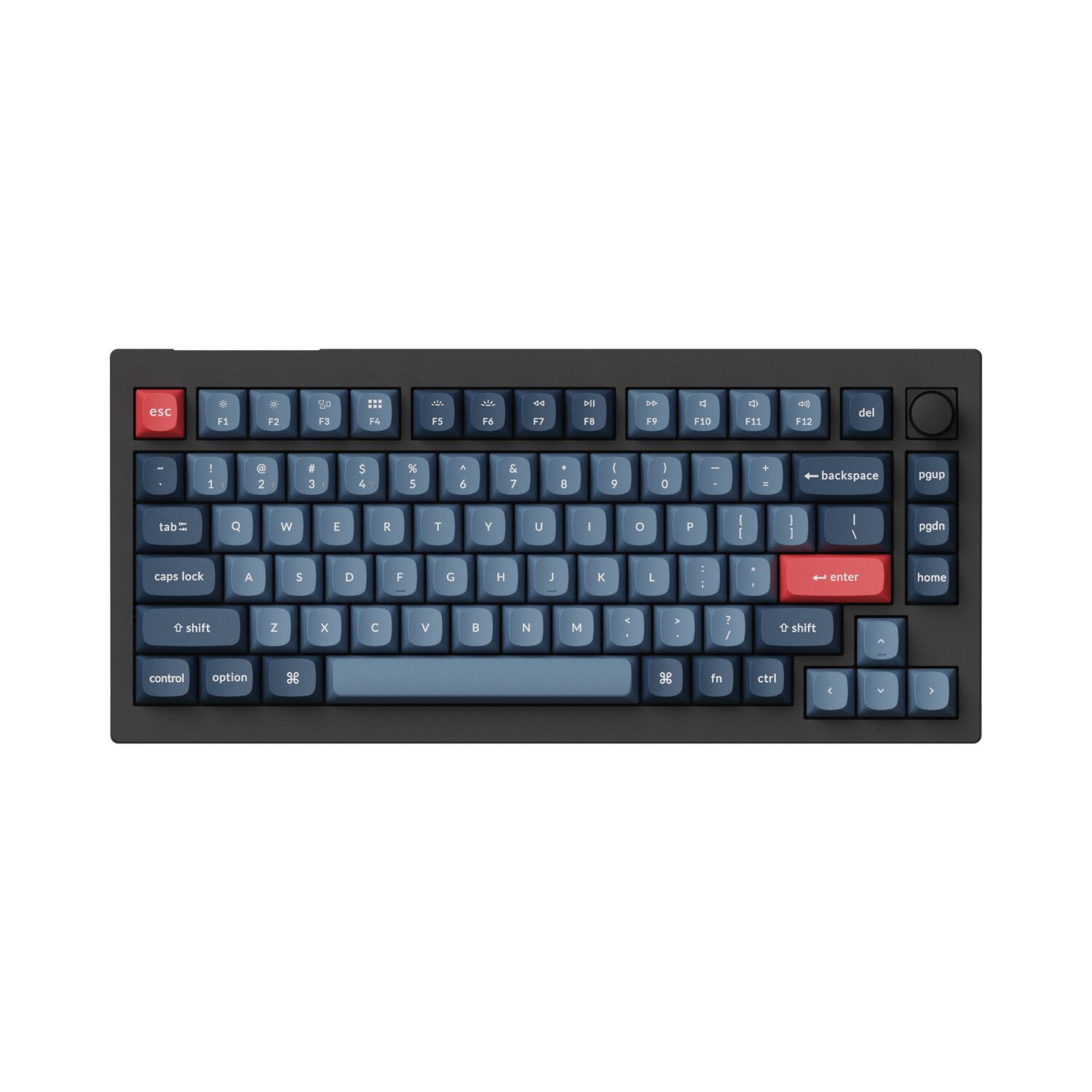 Keychron V1 Max QMK/VIA RED Wireless Custom Mechanical Keyboard - Black-1