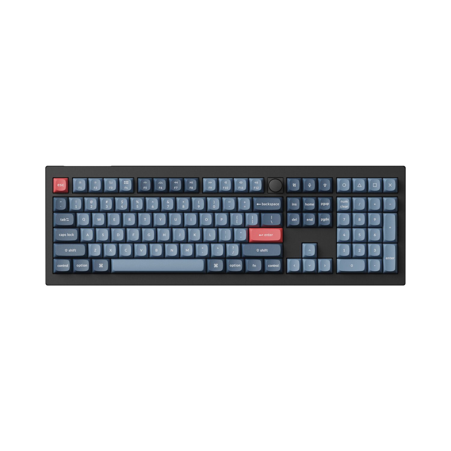 Keychron V6 Max QMK/VIA RED Wireless Custom Mechanical Keyboard | RED Switch - Black-1
