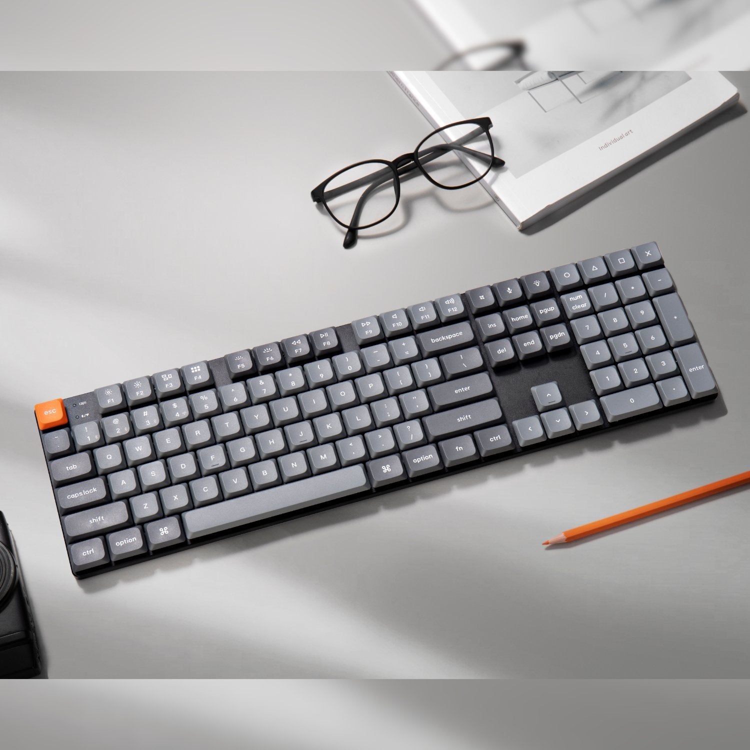 Keychron K5 Max QMK/VIA Full-sized Wireless Custom Mechanical Keyboard | RED Switches-2