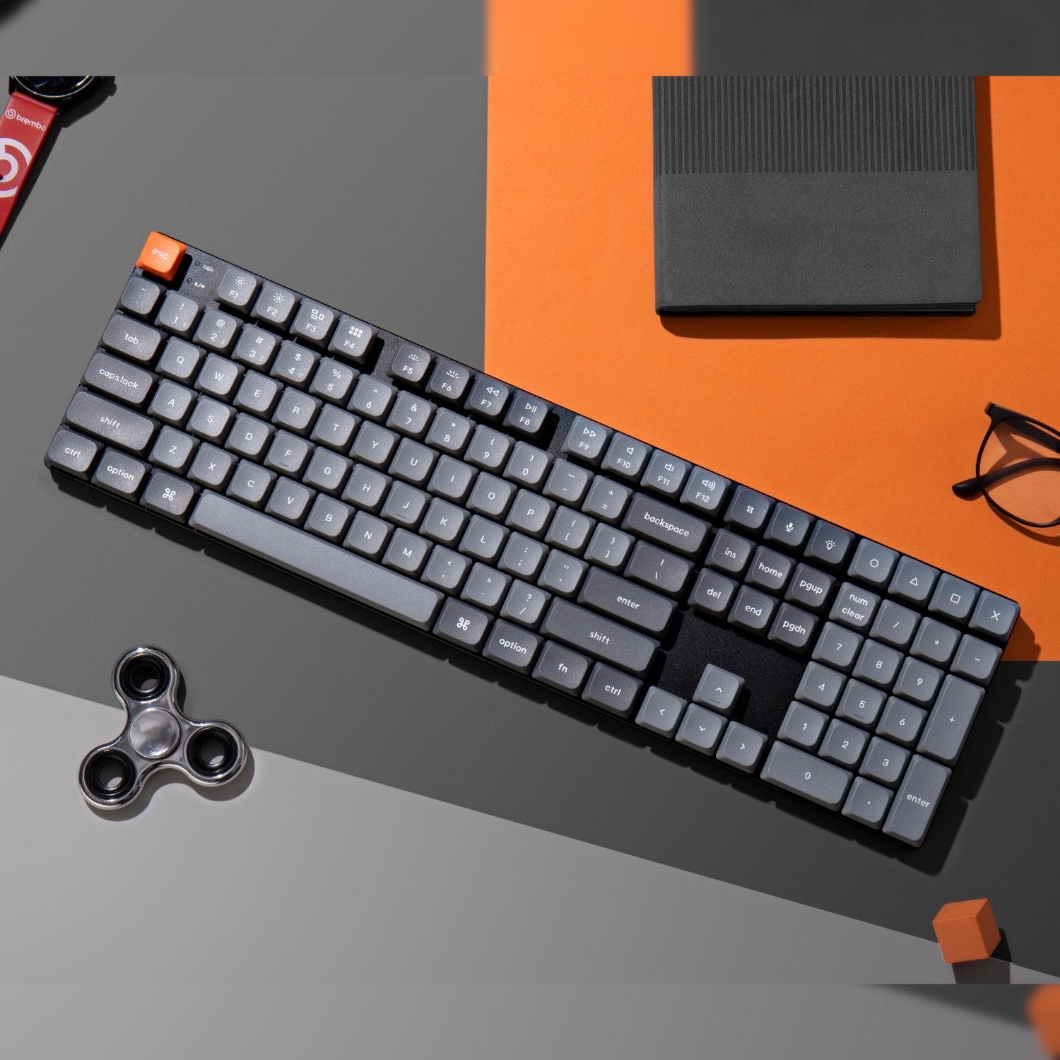 Keychron K5 Max QMK/VIA Full-sized Wireless Custom Mechanical Keyboard | RED Switches-4