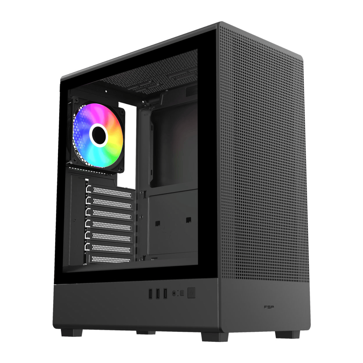 FSP M221-BA ATX Mid Tower Gaming Chassis - Black-0