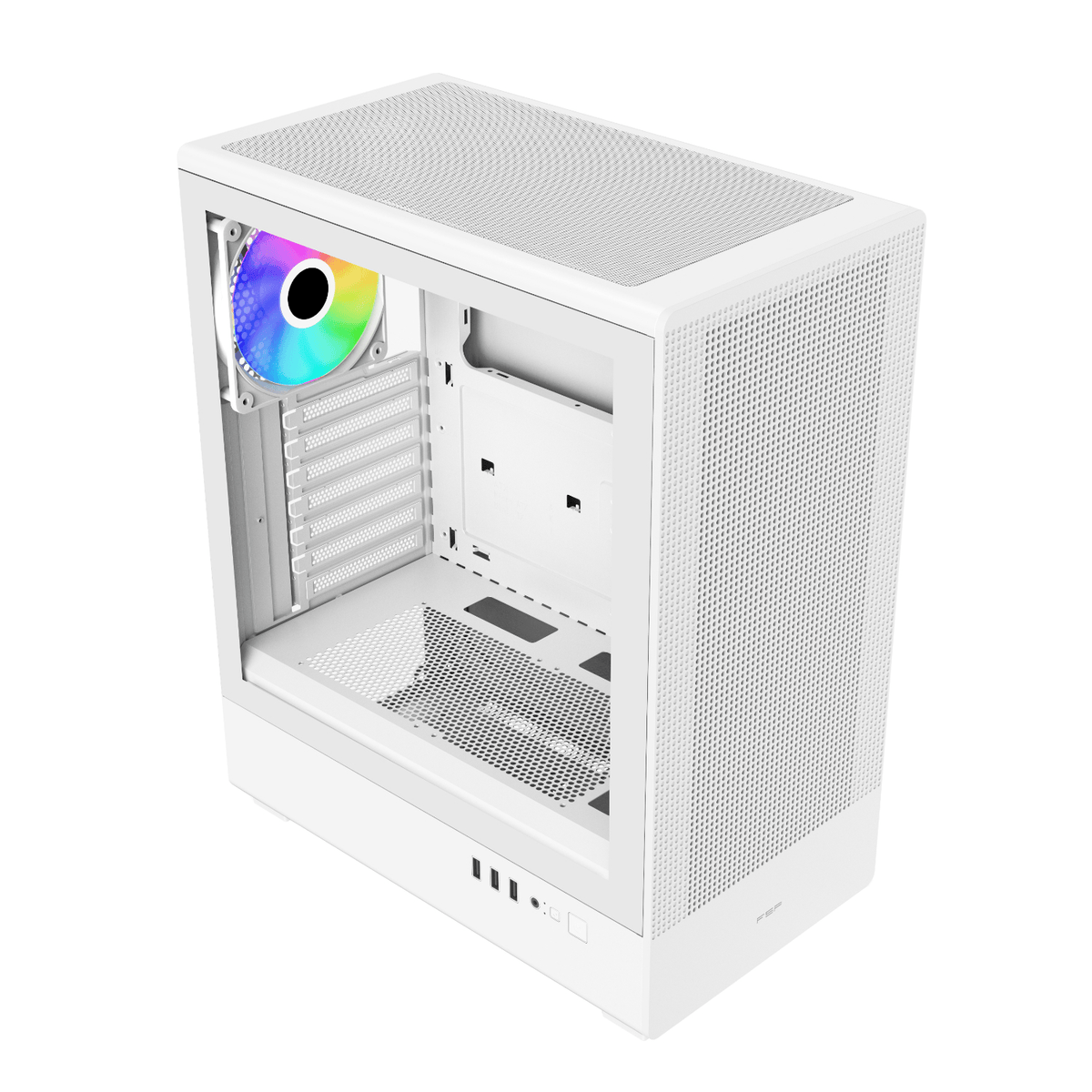 FSP M221 ATX Mid Tower Gaming Chassis - White-3