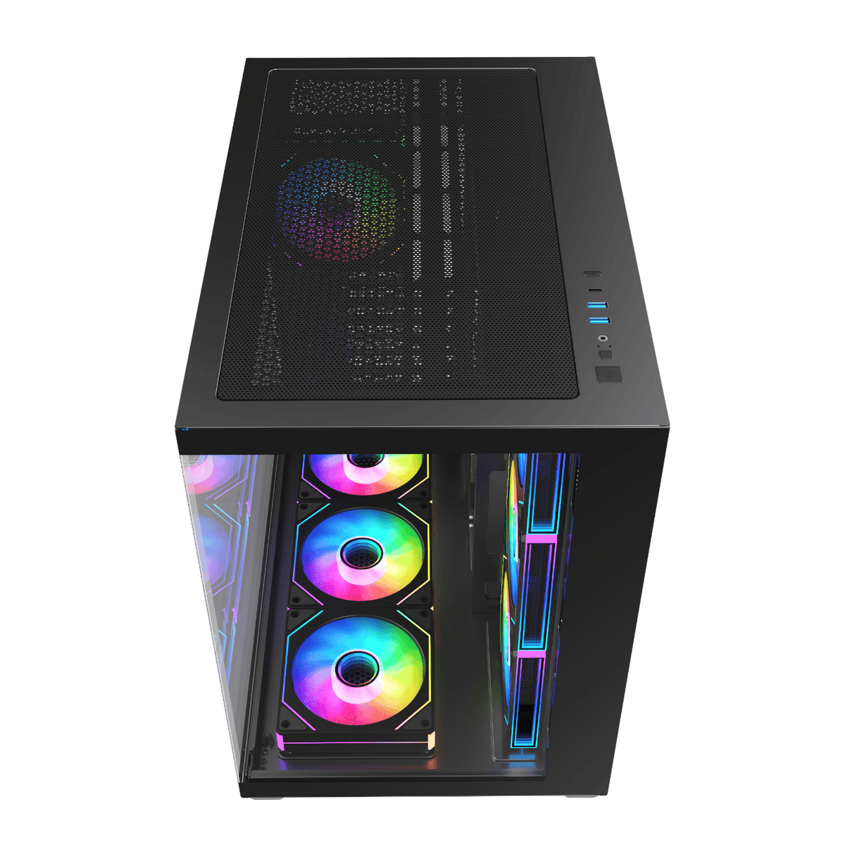 FSP M341 ARGB ATX Mid Tower Gaming Chassis - Black-4
