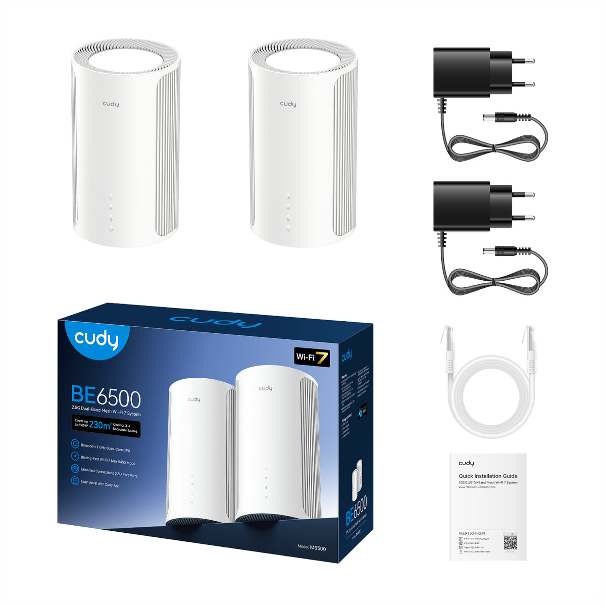 Cudy BE6500 2.5G Mesh Wi-Fi 7 System – 2 Pack-4