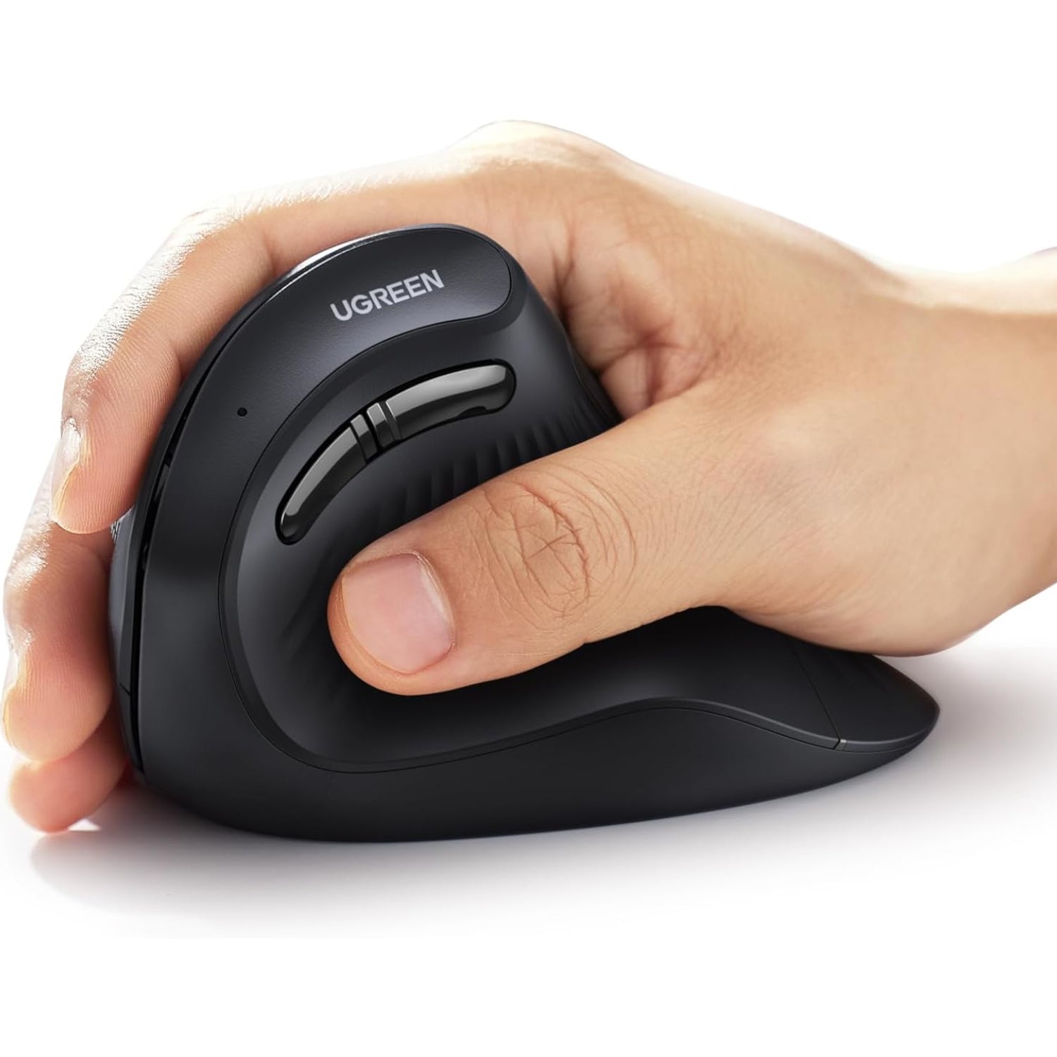 UGreen Multi-Mode Vertical Mouse Bluetooth and 2.4G Wireless–Black-1