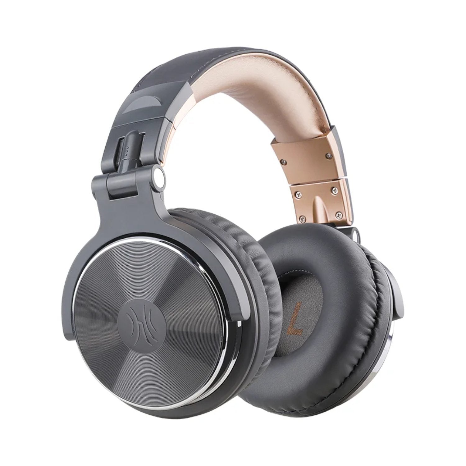 Oneodio Pro 10 Professional Wired Over Ear DJ and Studio Monitoring Headphones - Grey/Gold-0