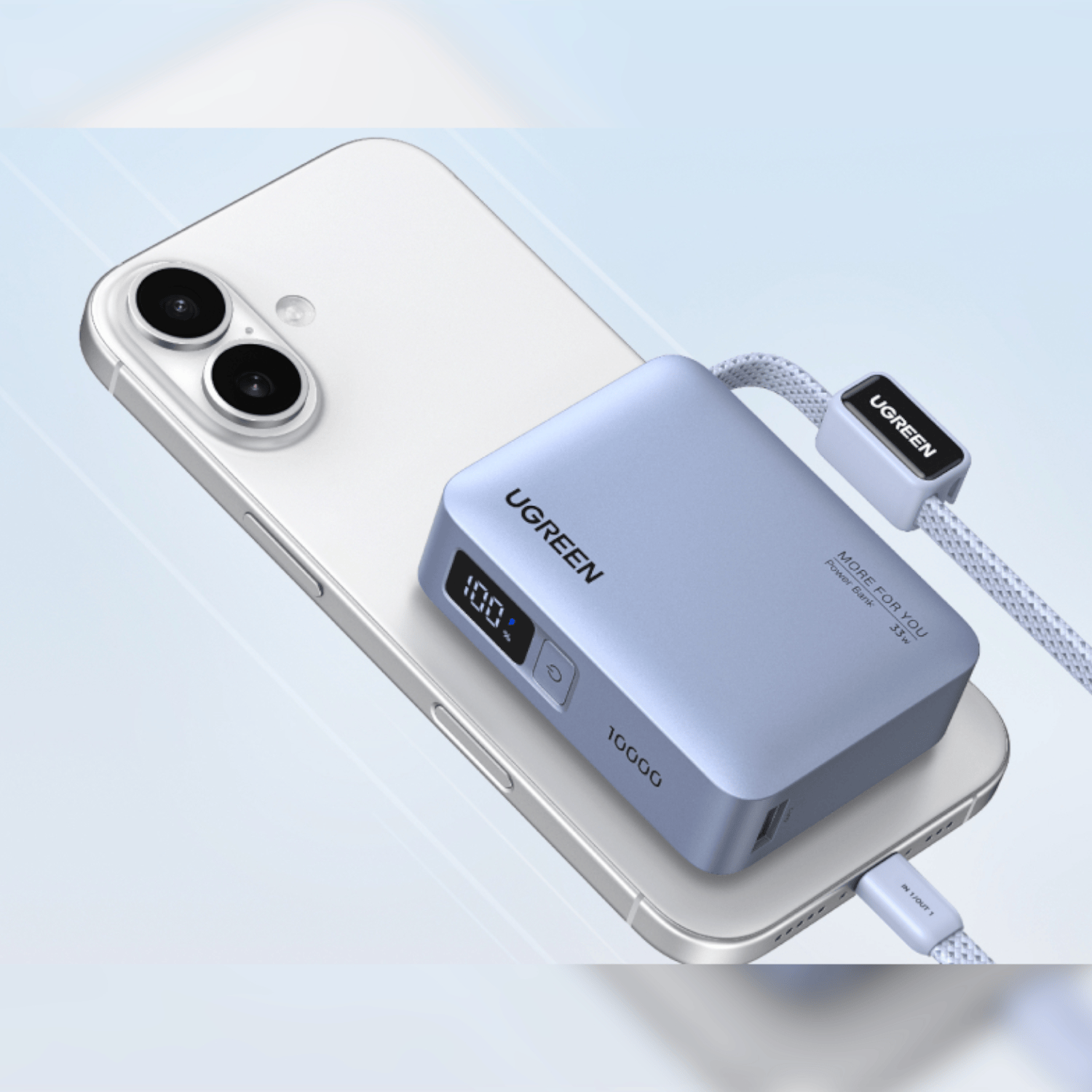 UGreen Nexode 10000mAh 30W Power Bank with Built-in USB Type-C Cable-4